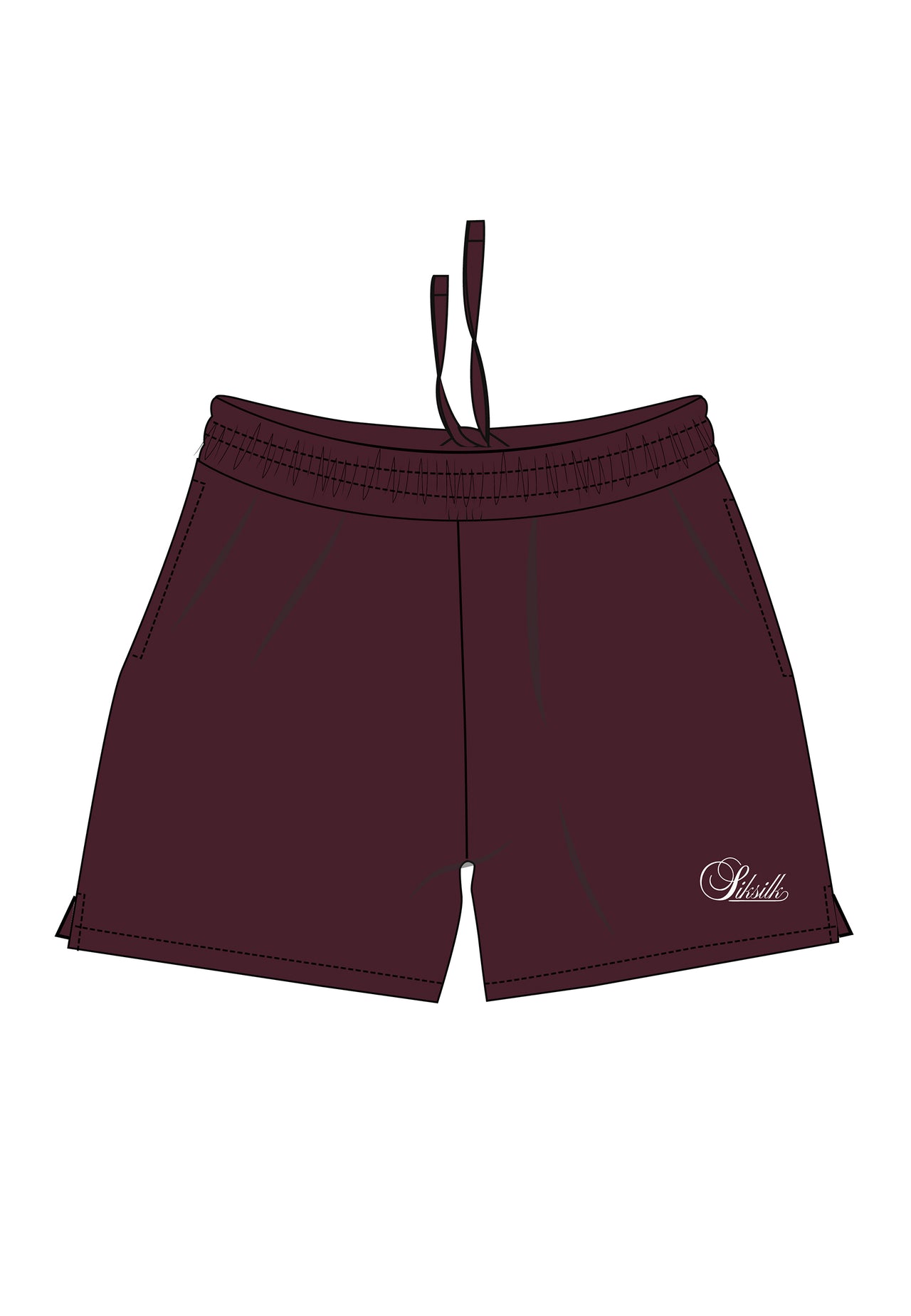 Burgundy Essentials Shorts