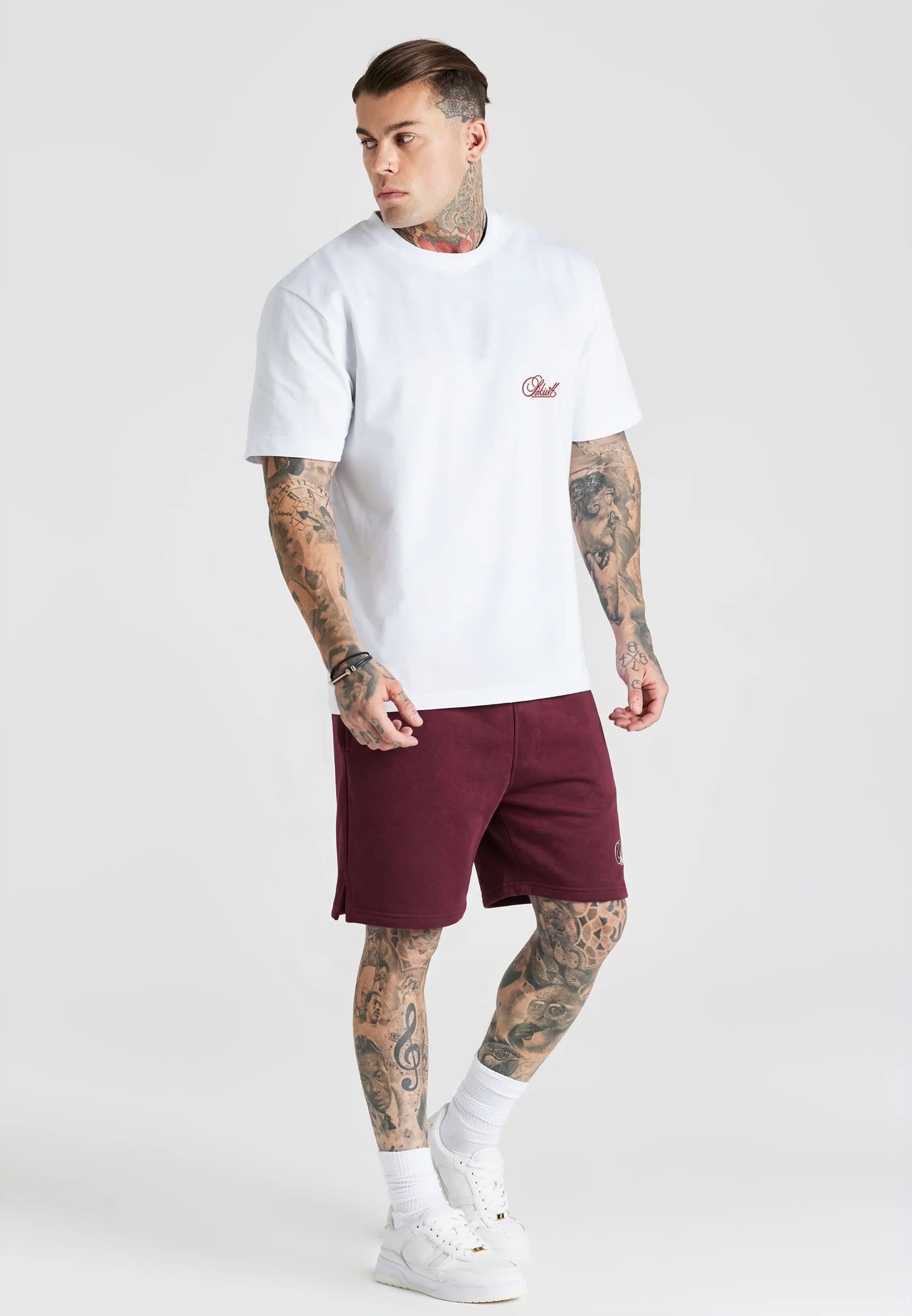 SikSilk Mens Burgundy Essentials Shorts | SikSilk US