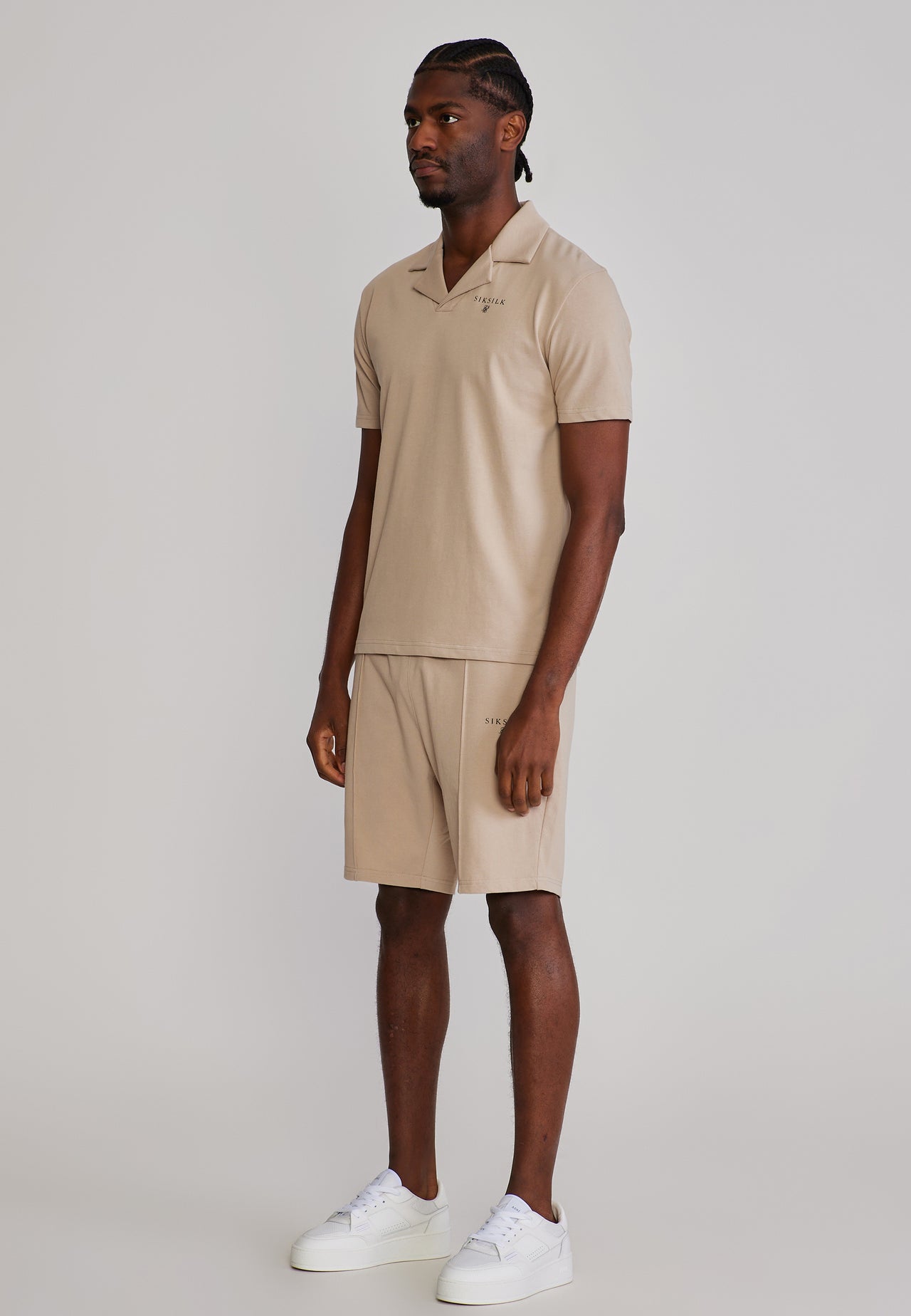 Beige Polo and Shorts Set (3)