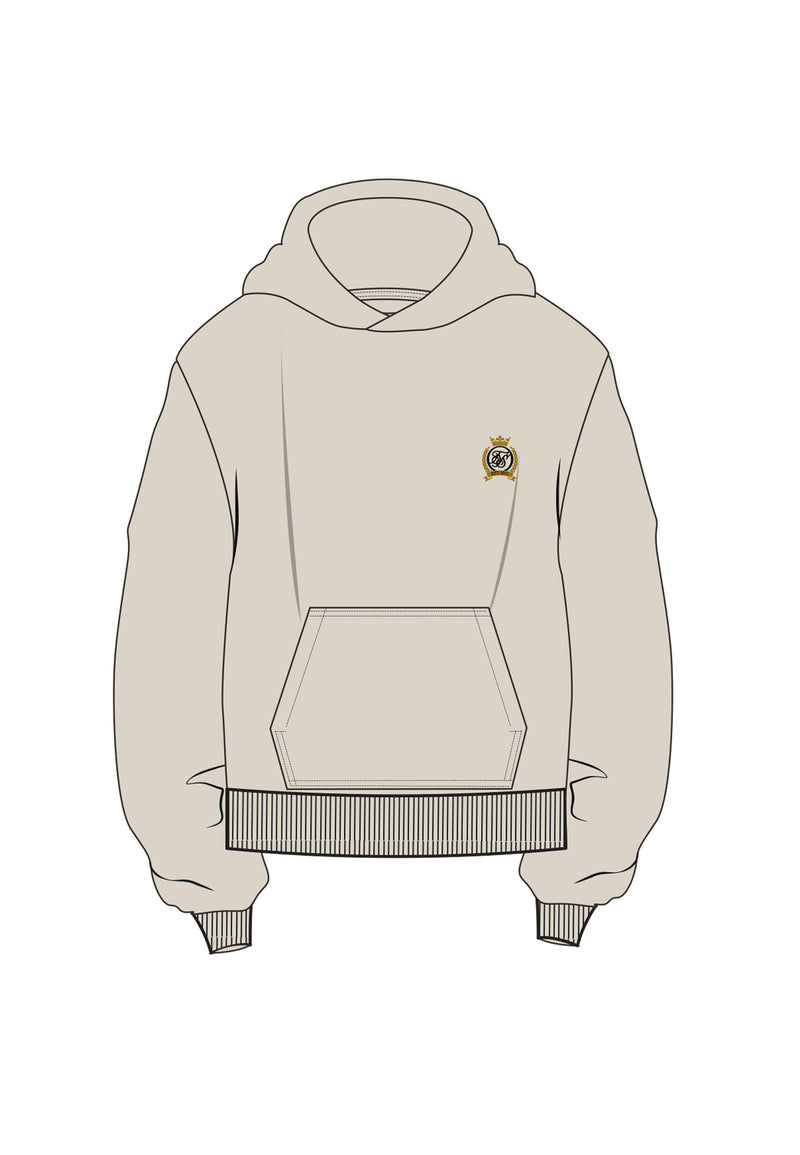 Ecru Crest Hoodie