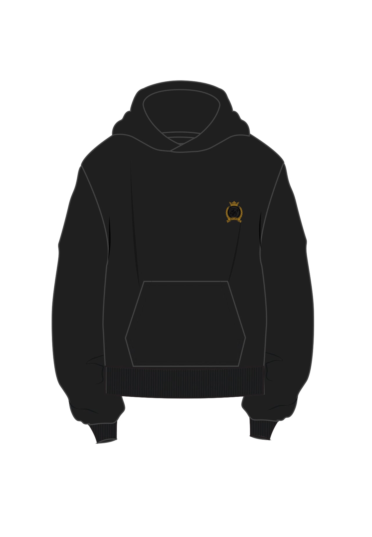 Black Crest Hoodie
