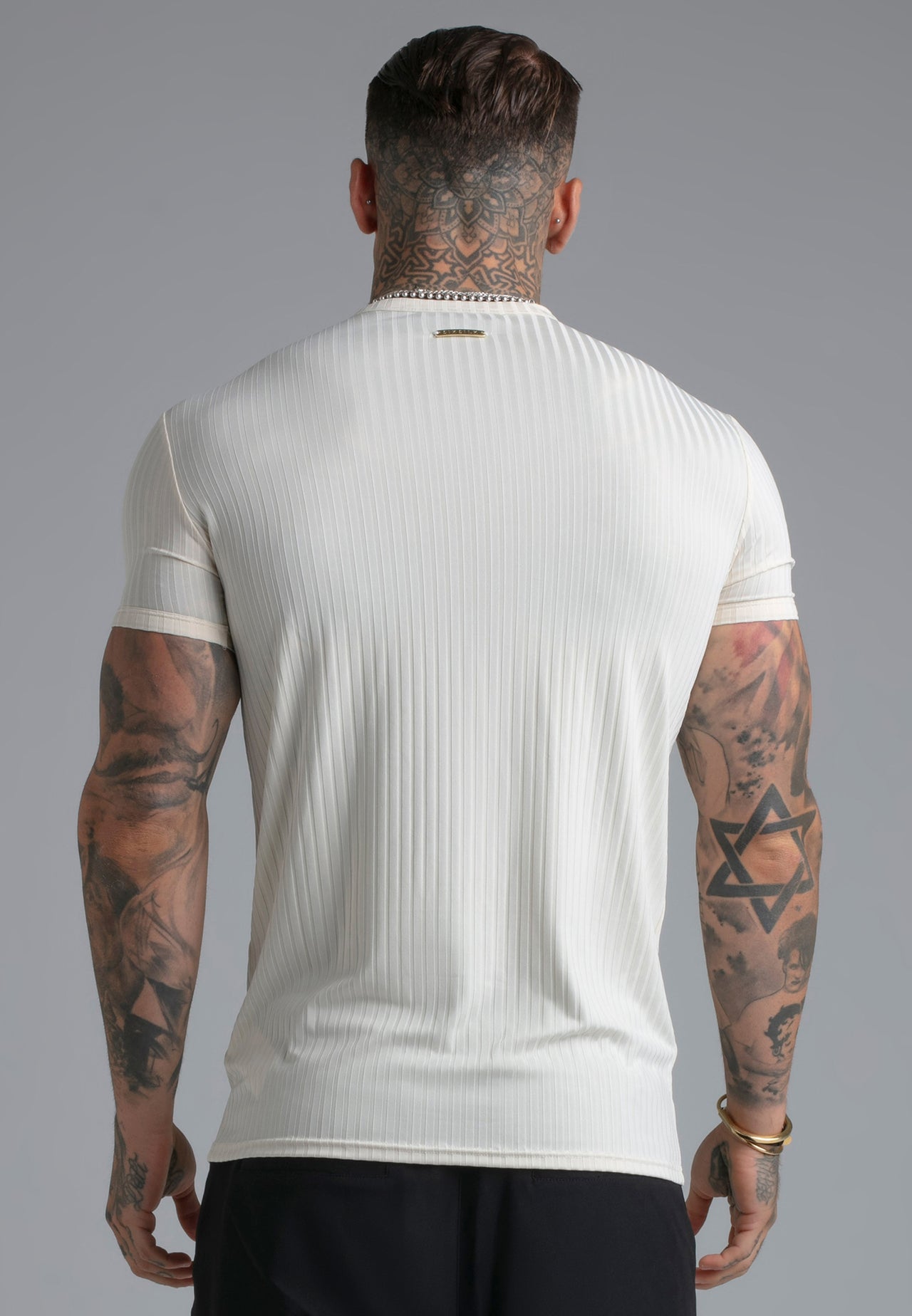 Ecru Muscle Fit T-Shirt (4)