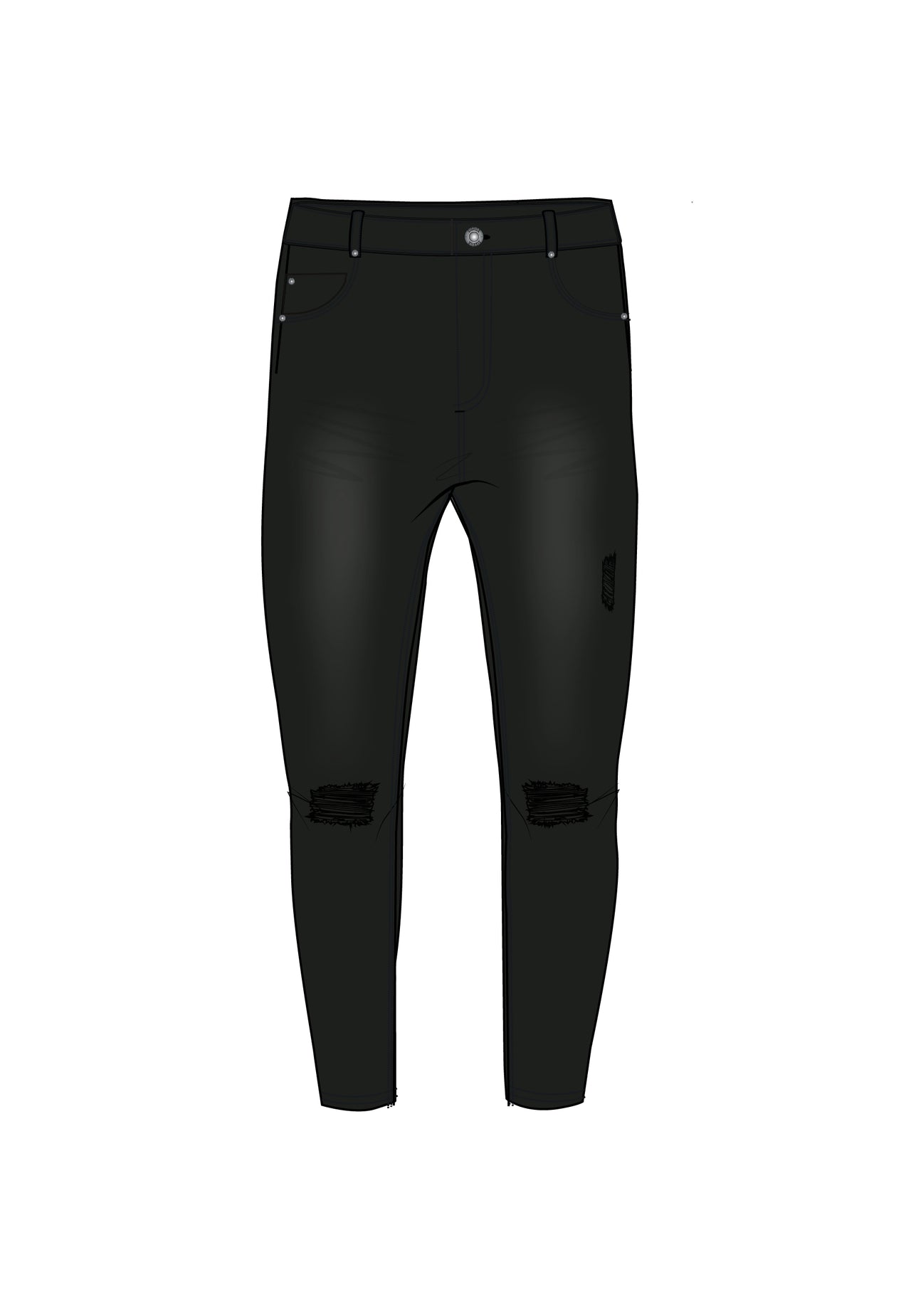 Black Distressed Skinny Jeans