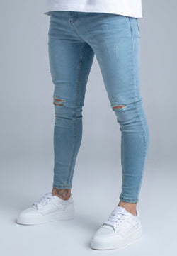 Light Blue Distressed Skinny Jeans