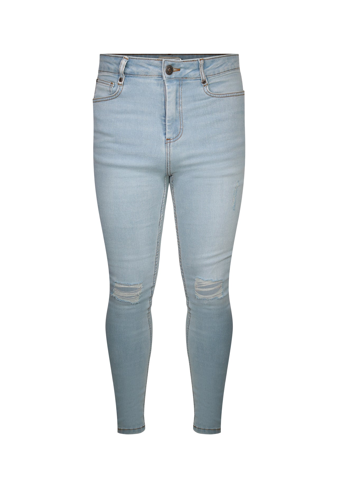 Light Blue Distressed Skinny Jeans (5)