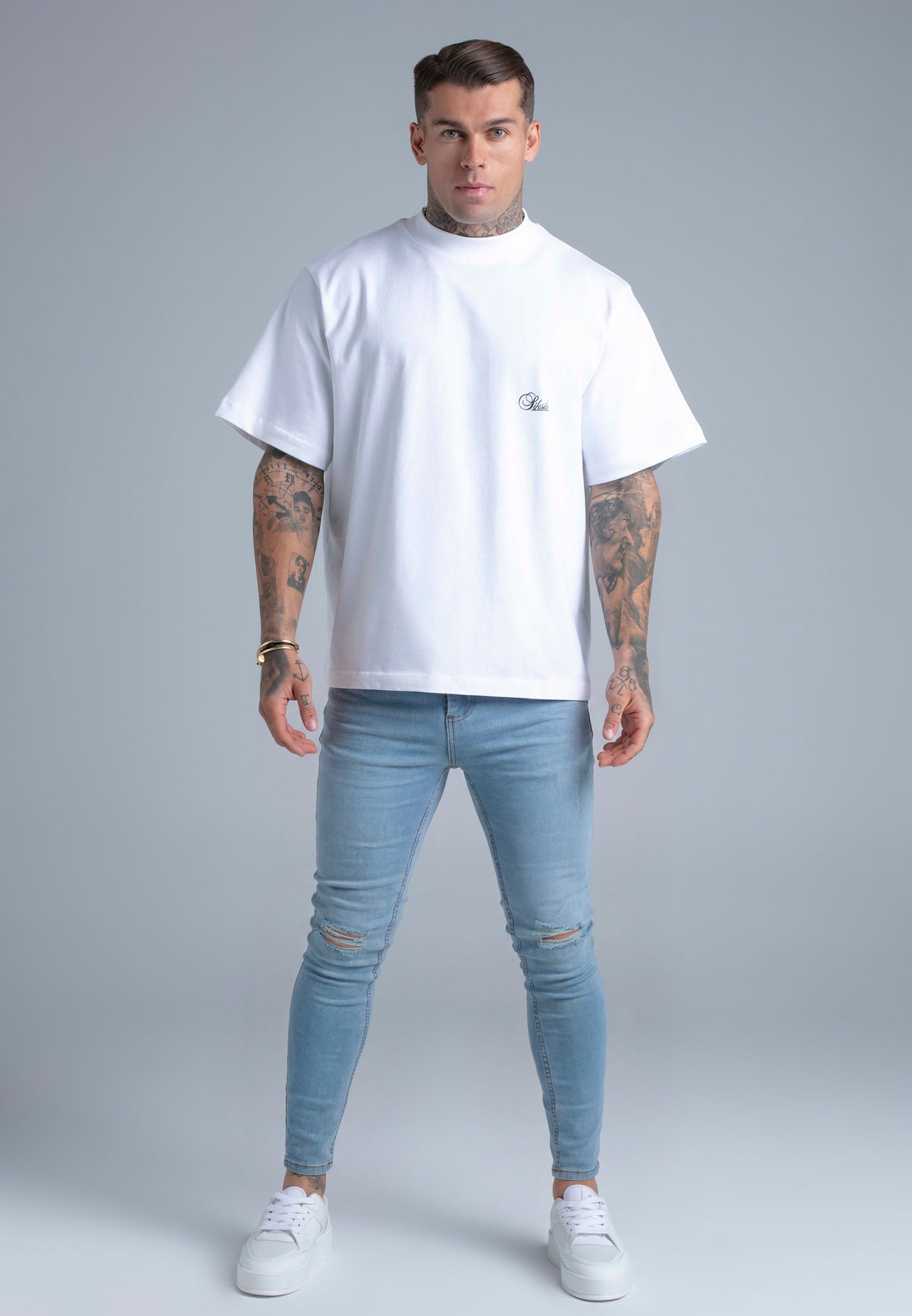 Light Blue Distressed Skinny Jeans (1)