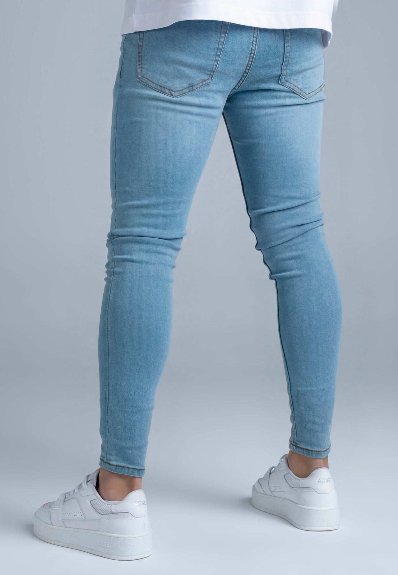Light Blue Distressed Skinny Jeans (4)