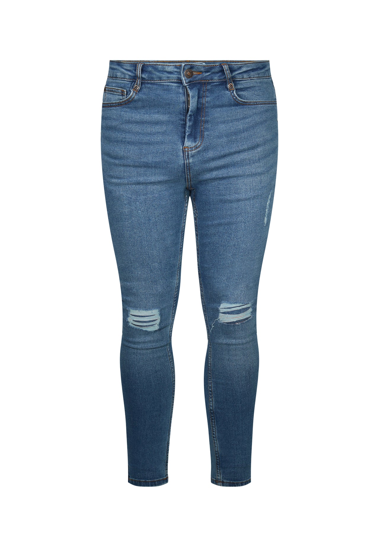 Blue Distressed Skinny Jeans (5)