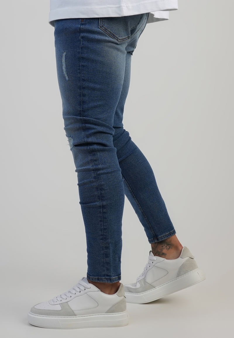 Blue Distressed Skinny Jeans (1)