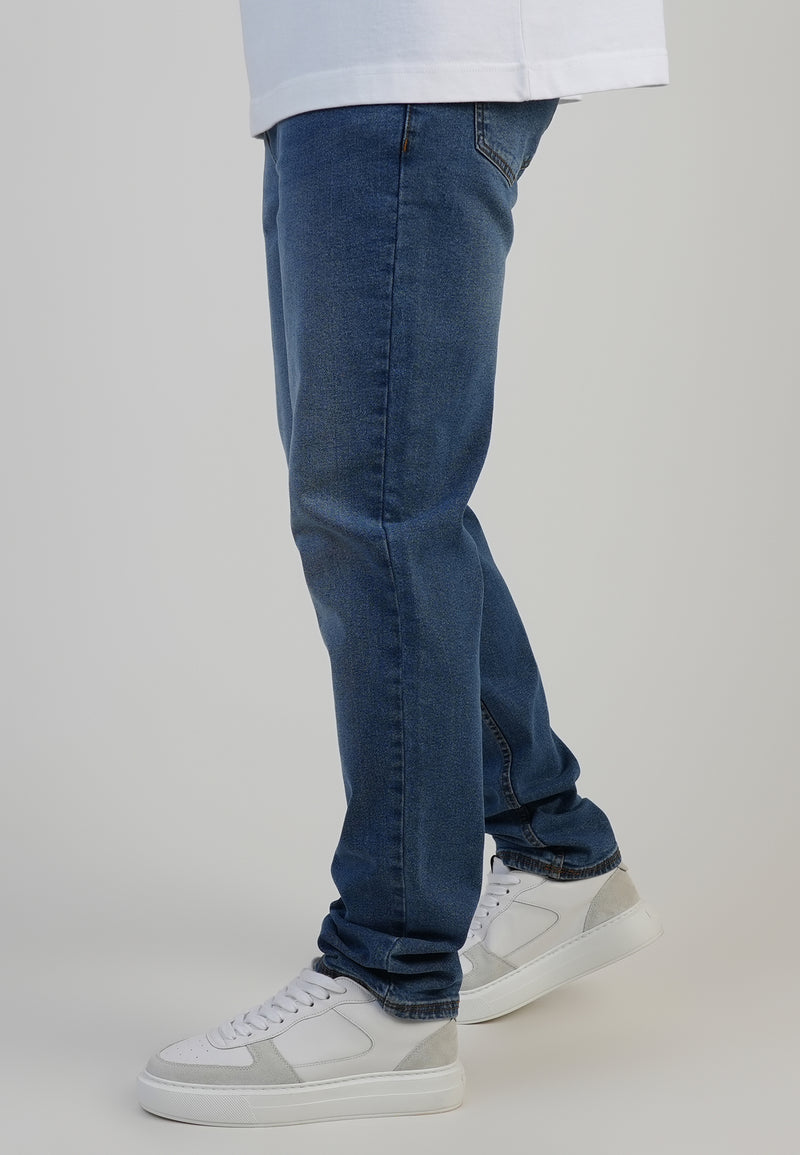 Washed Mid Blue Slim Fit Jeans (1)