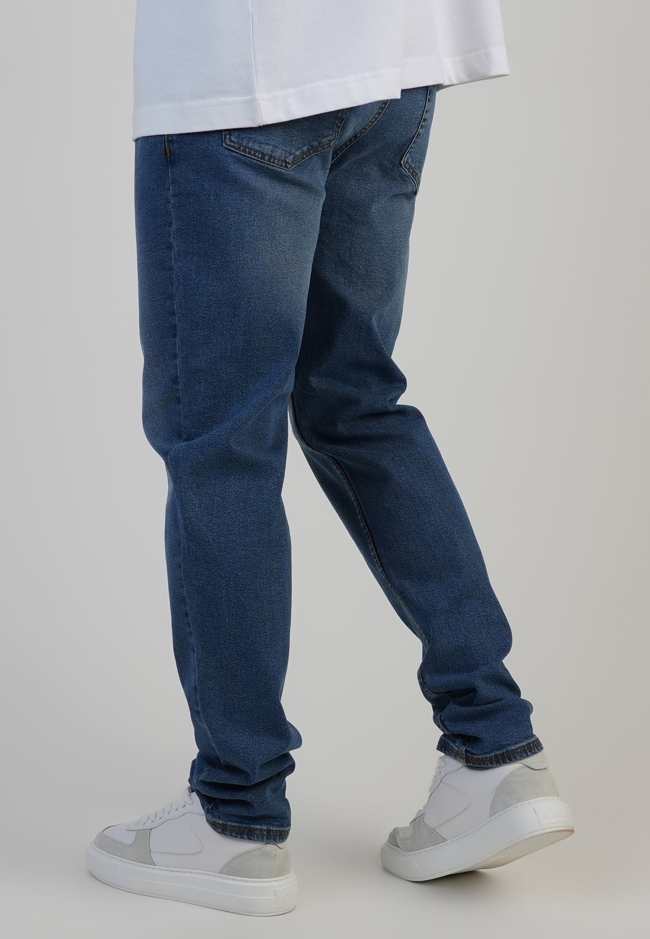 Washed Mid Blue Slim Fit Jeans (2)