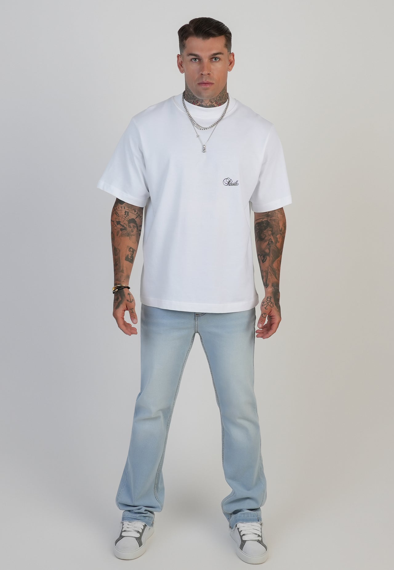 Light Blue Flare Fit Jeans (3)