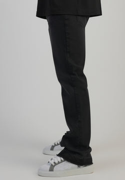 Flare Fit Jeans Washed Black