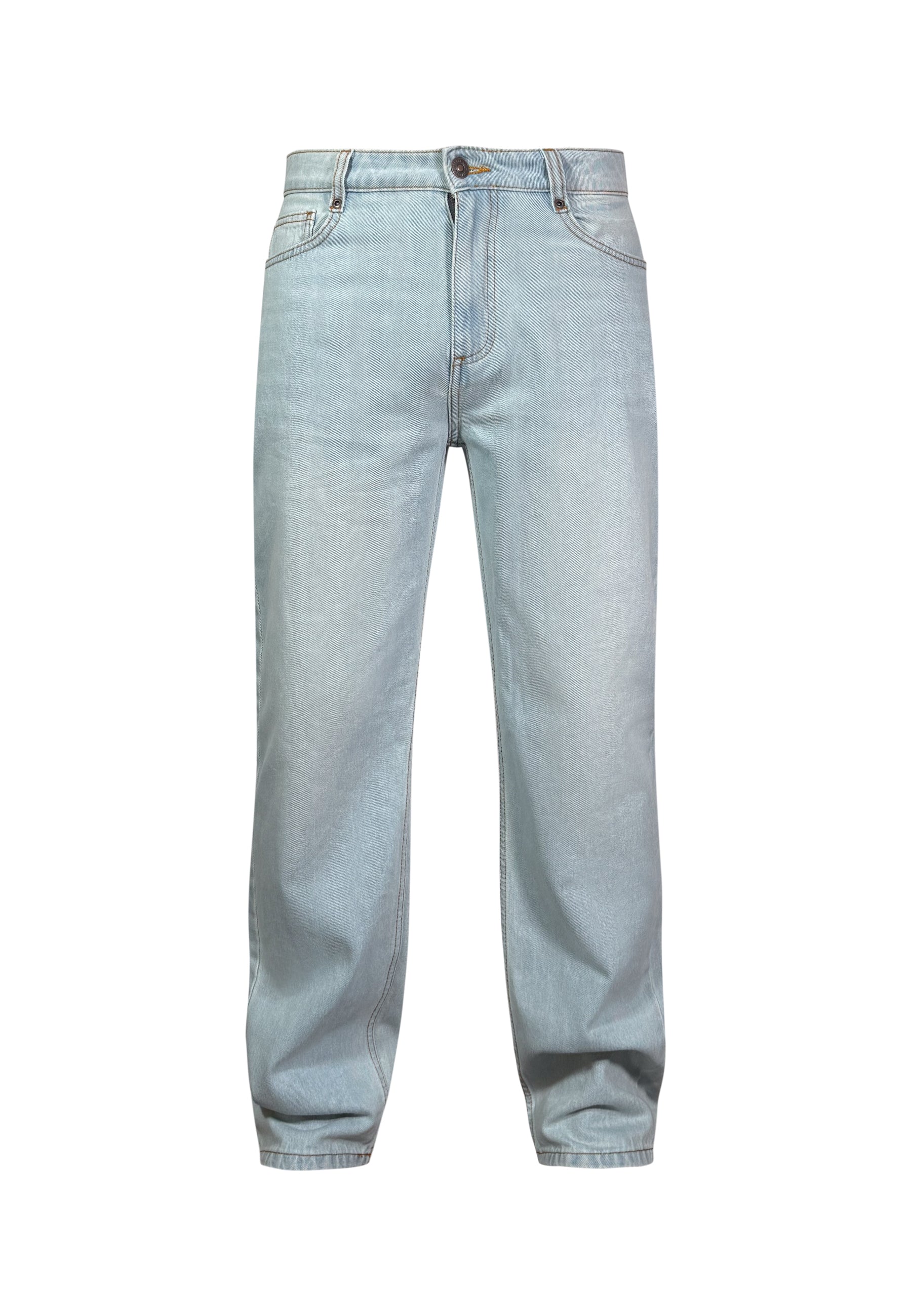 SikSilk Straight Fit Jeans Washed Light Blue | SikSilk UK