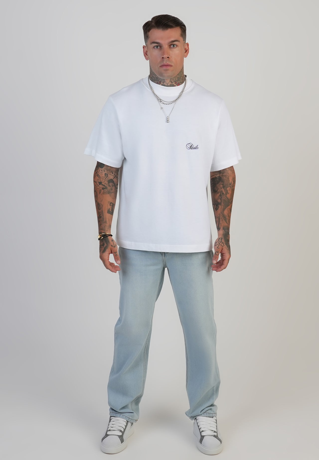 Washed Light Blue Straight Fit Jeans (3)