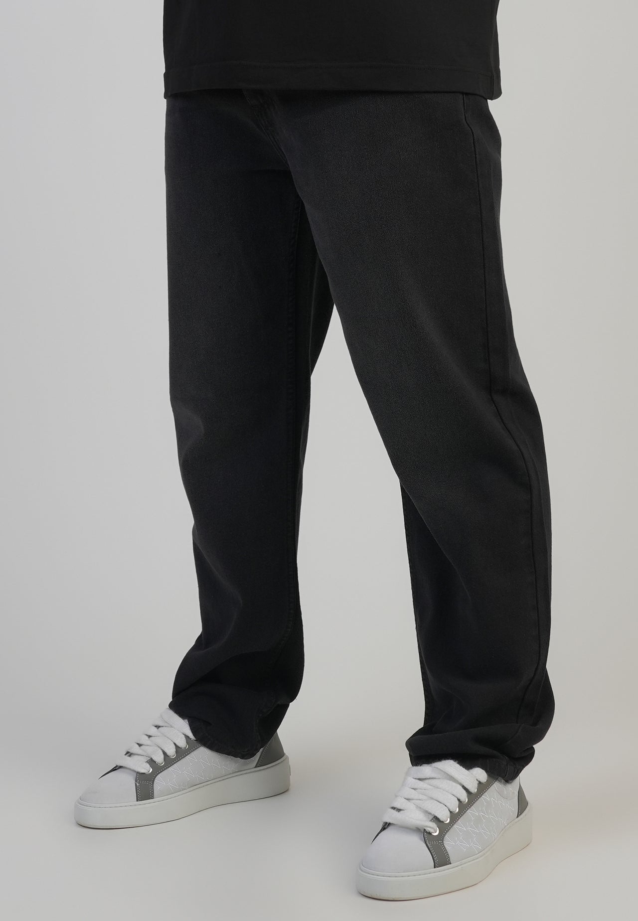 Washed Black Straight Fit Jeans
