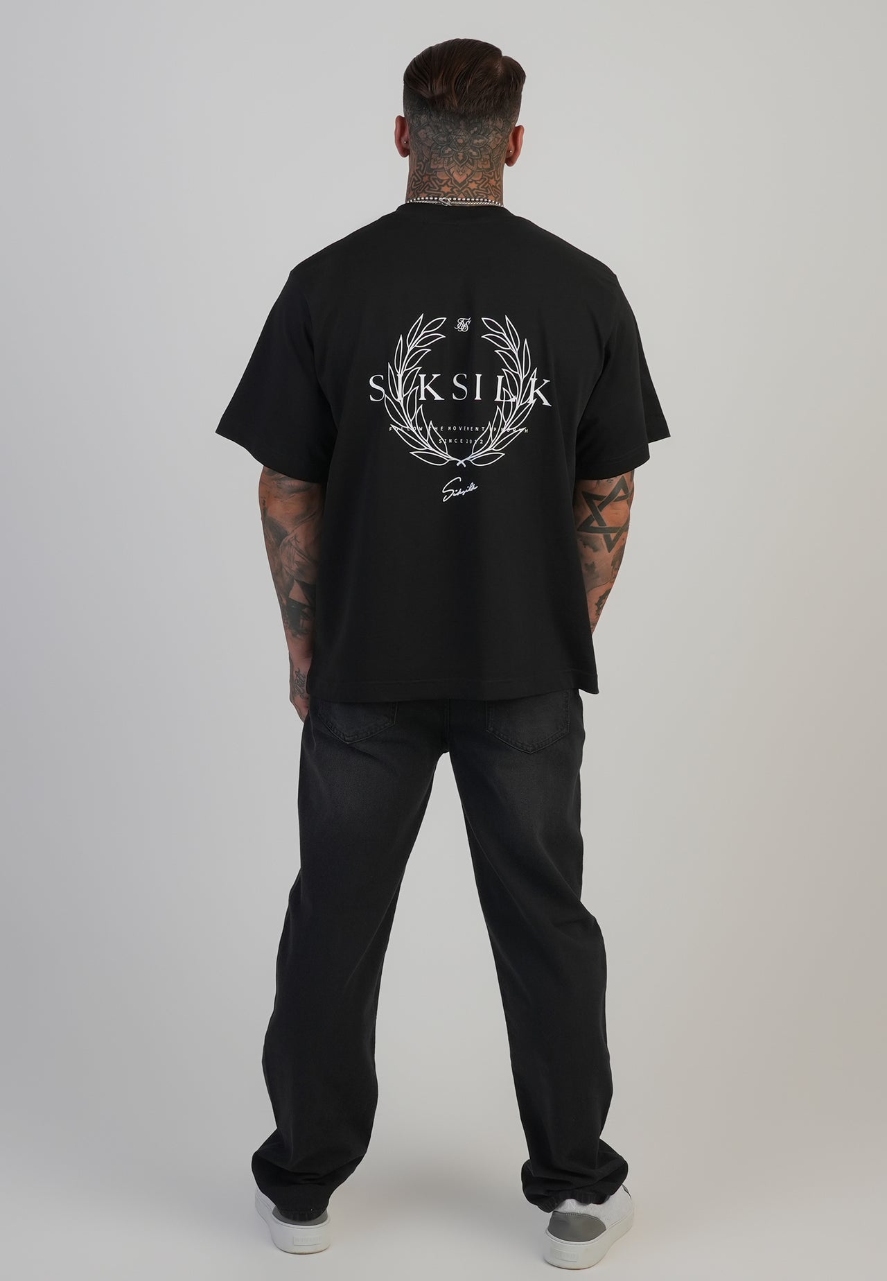 Washed Black Straight Fit Jeans (4)