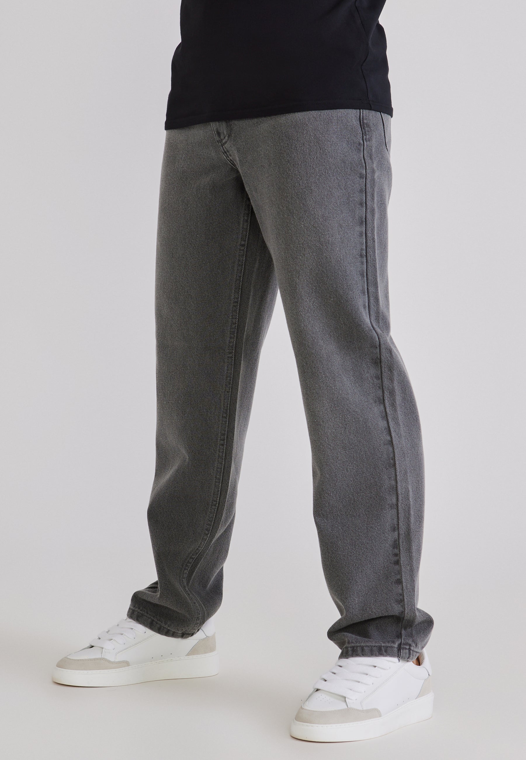 Straight Fit Jeans Washed Mid