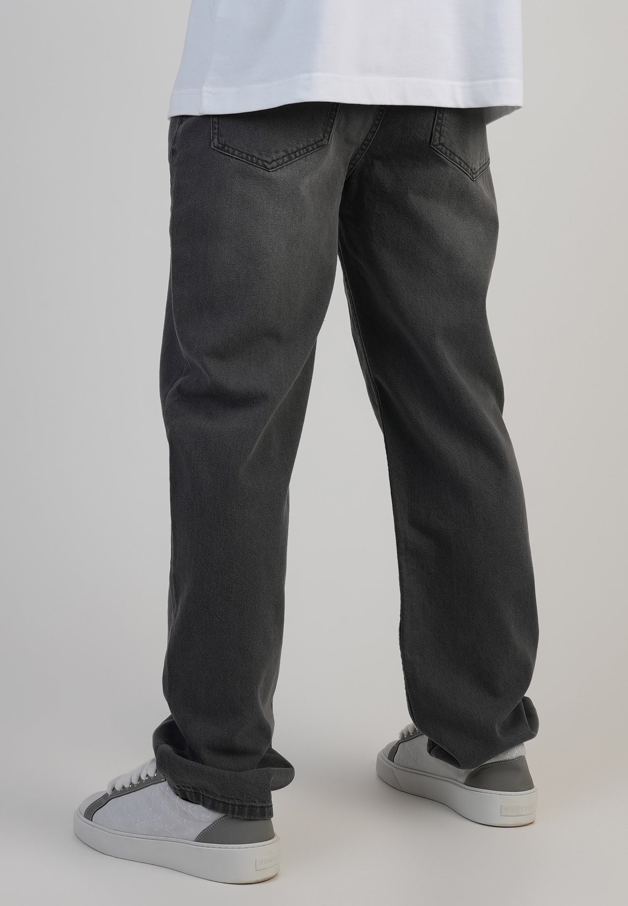 Washed Mid Grey Straight Fit Jeans (2)