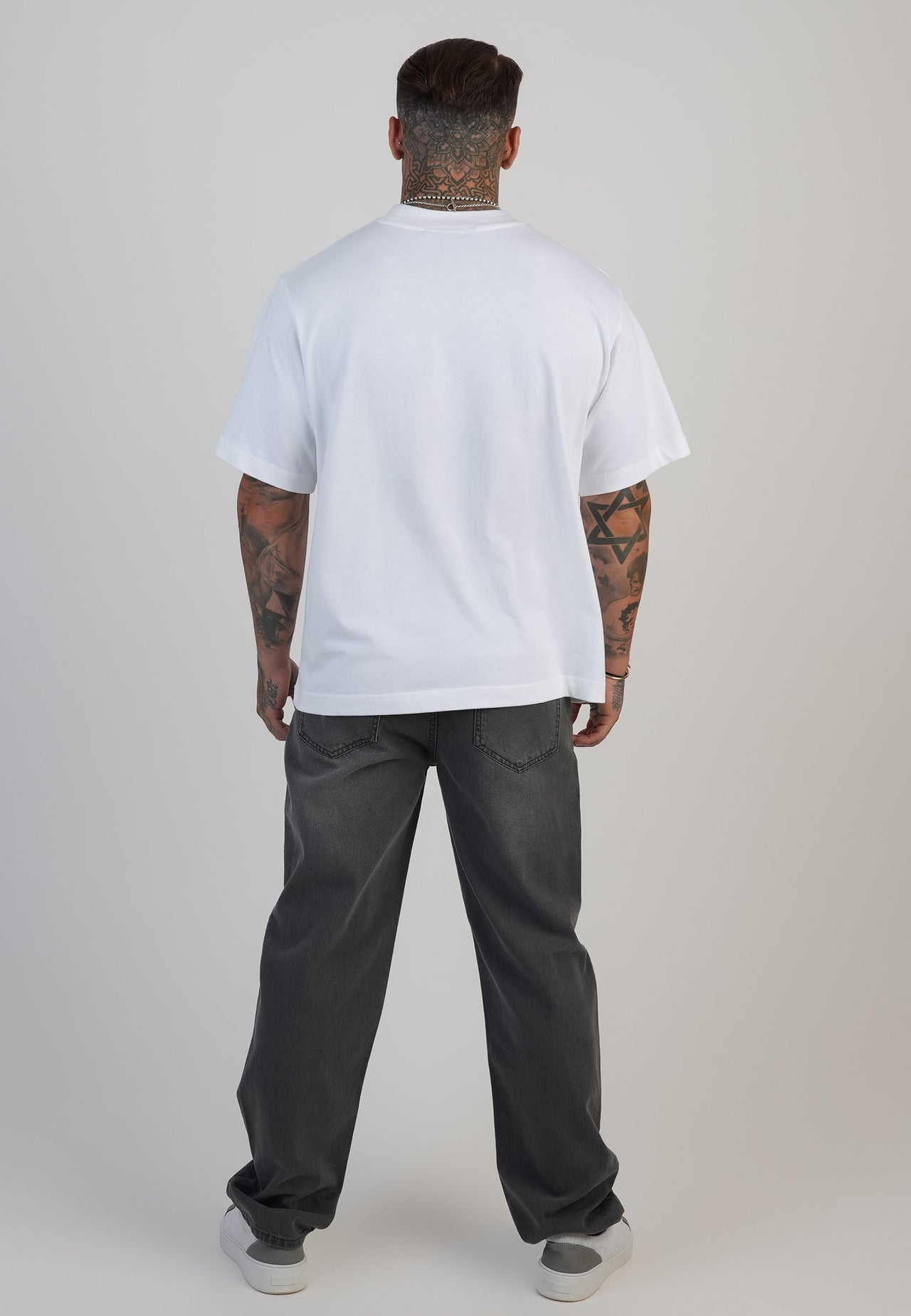 Washed Mid Grey Straight Fit Jeans (4)