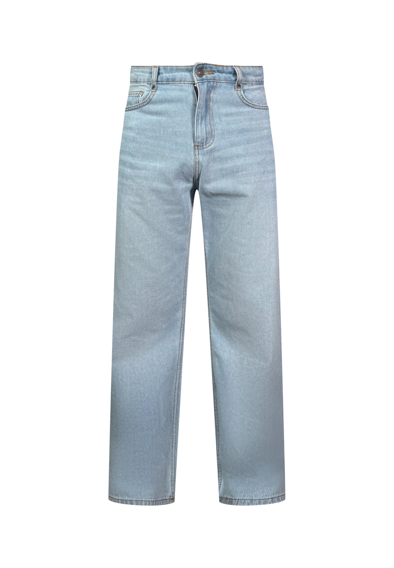 Loose Fit Jeans Washed Light Blue (5)