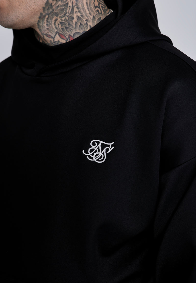 Black Essentials Poly Hoodie (1)