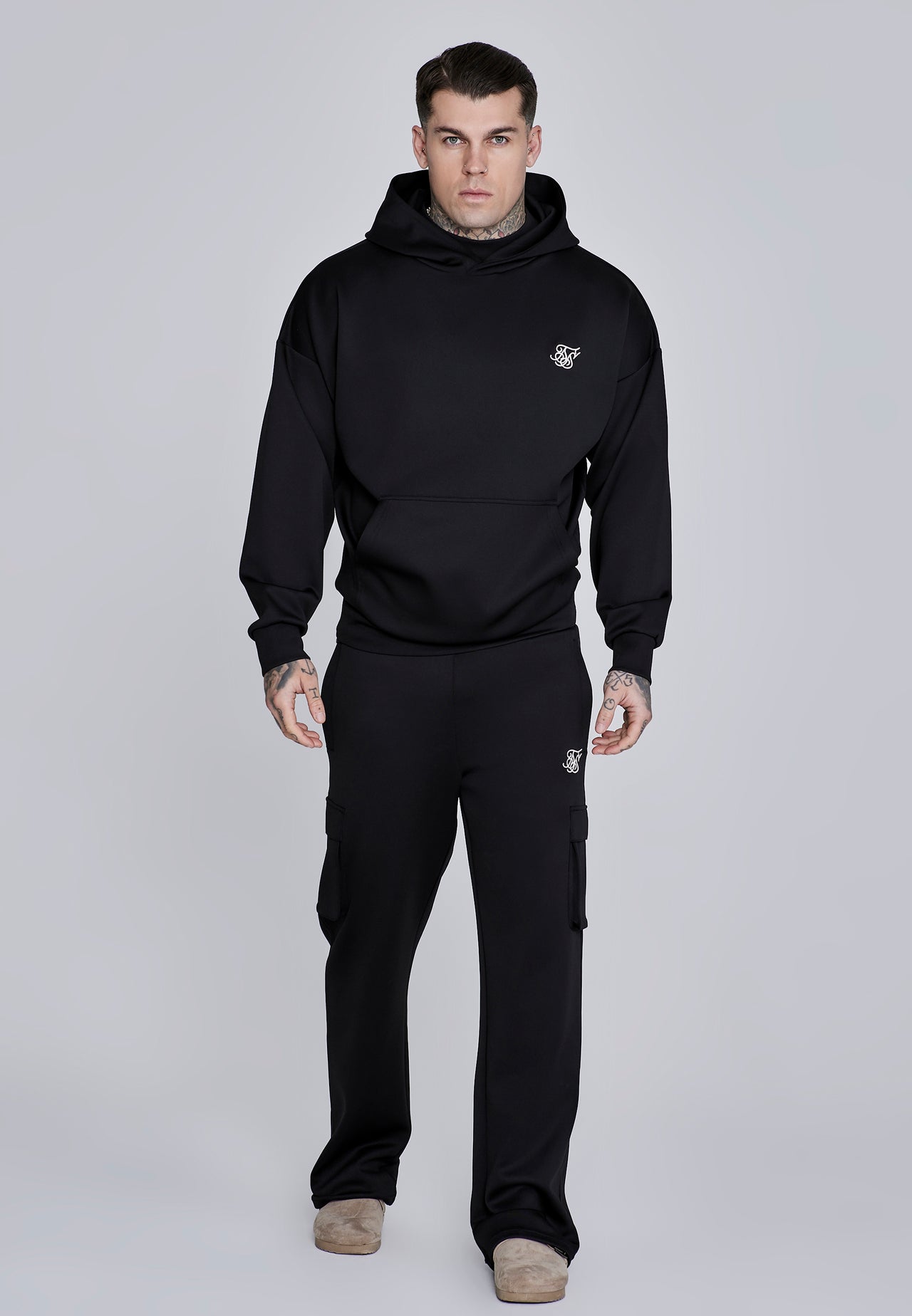 Black Essentials Poly Hoodie (2)