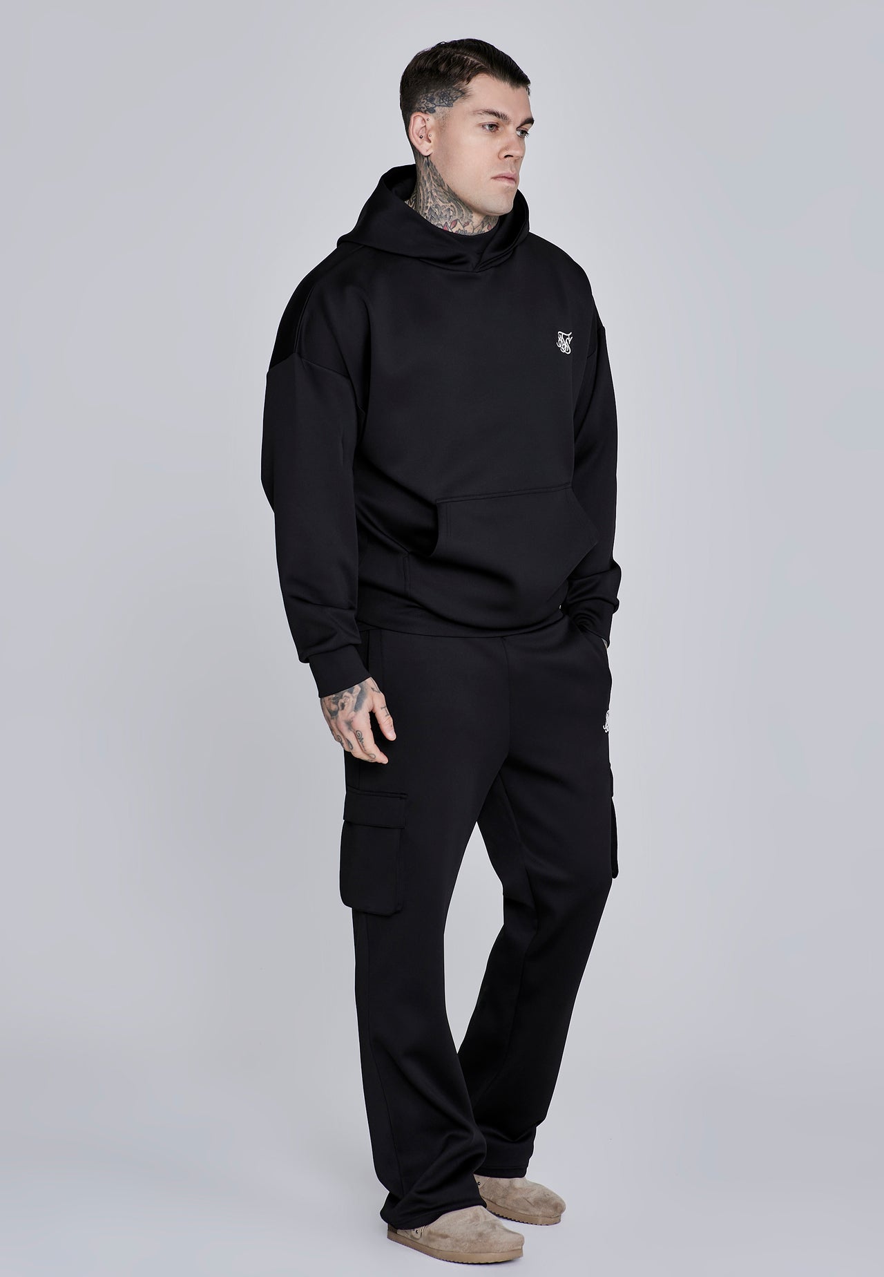 Black Essentials Poly Hoodie (3)