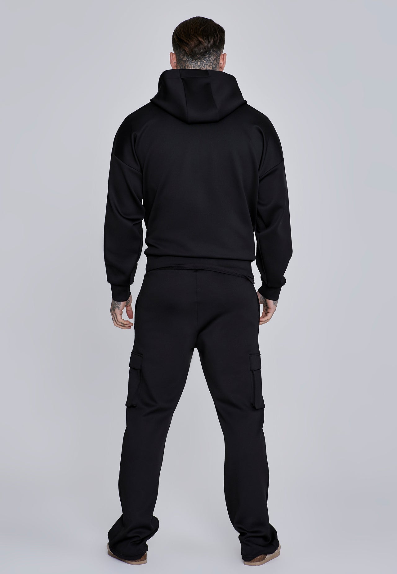 Black Essentials Poly Hoodie (4)