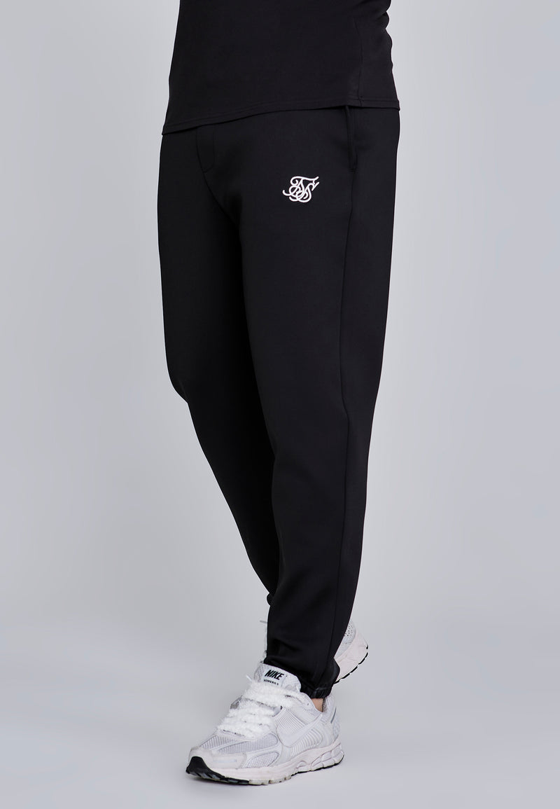 Black Essentials Poly Joggers