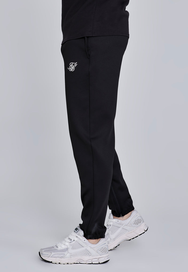 Black Essentials Poly Joggers (1)
