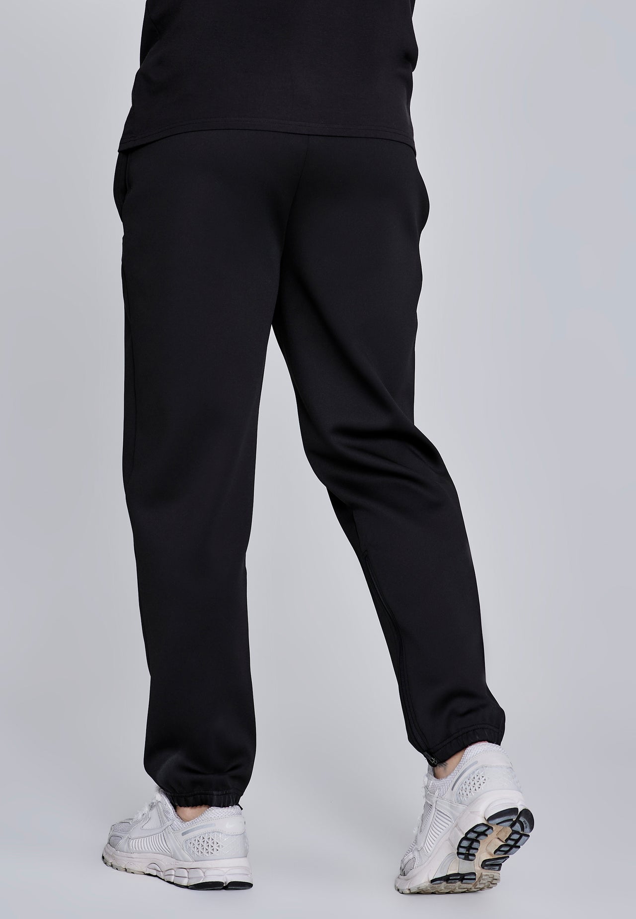Black Essentials Poly Joggers (2)