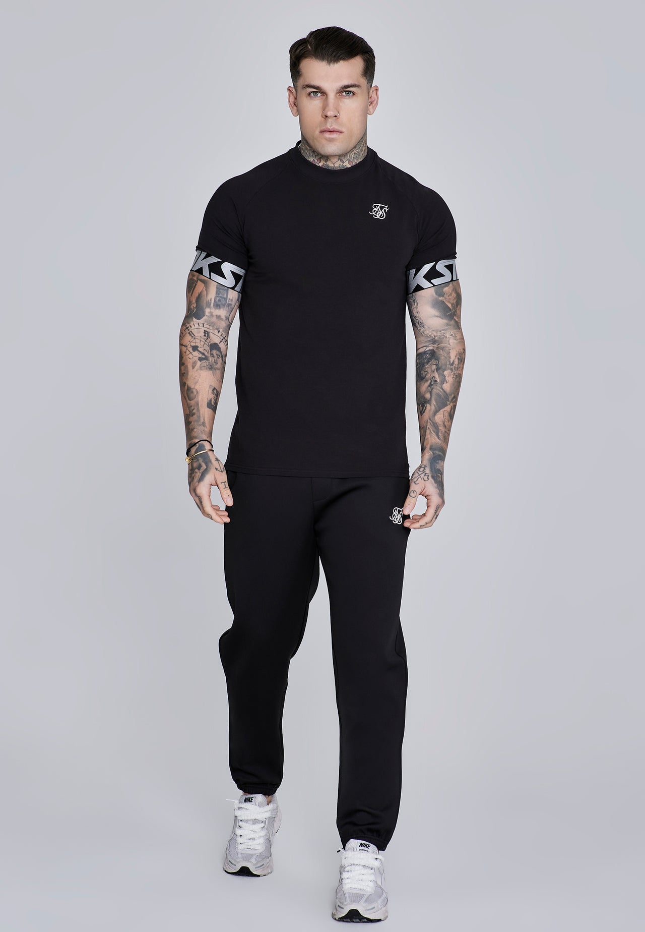 Black Essentials Poly Joggers (3)