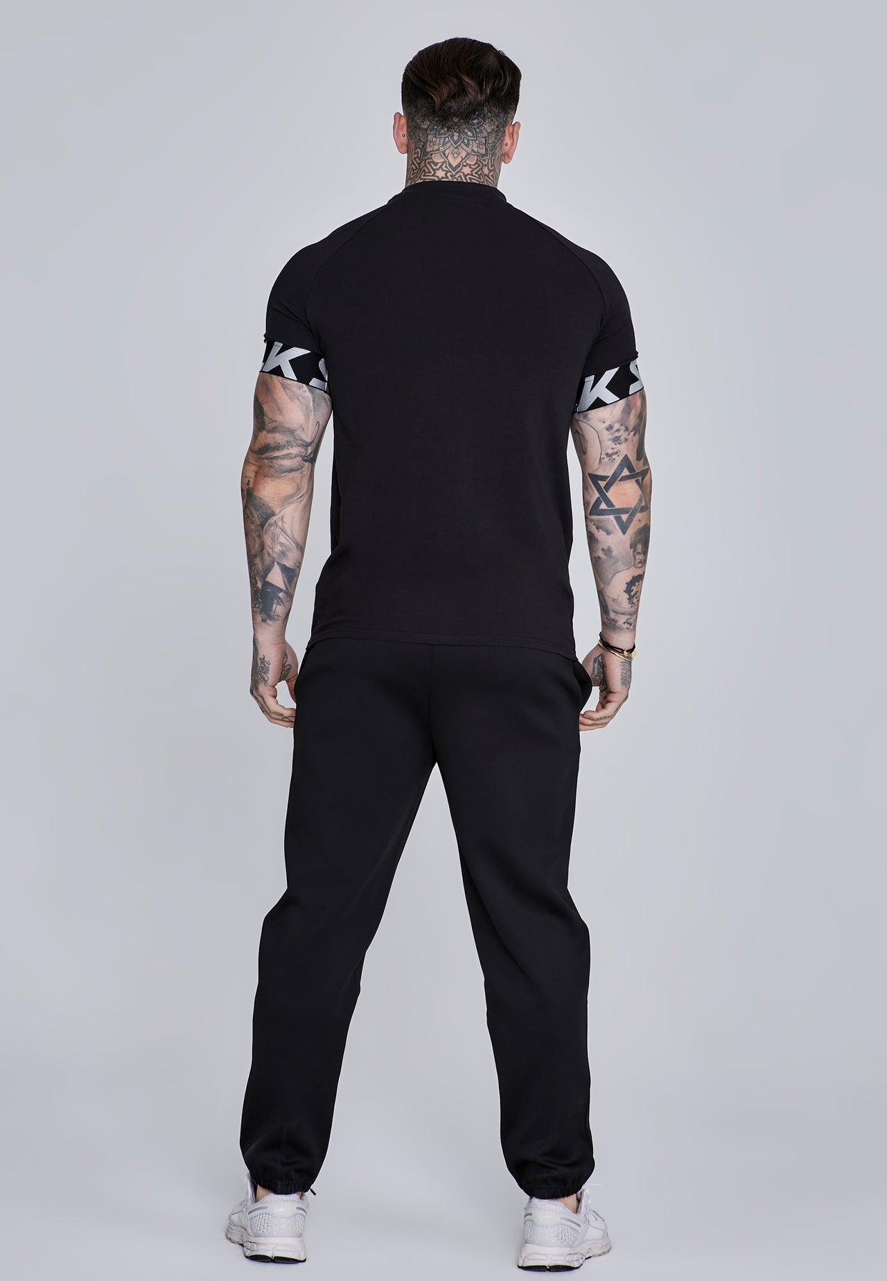 Black Essentials Poly Joggers (4)