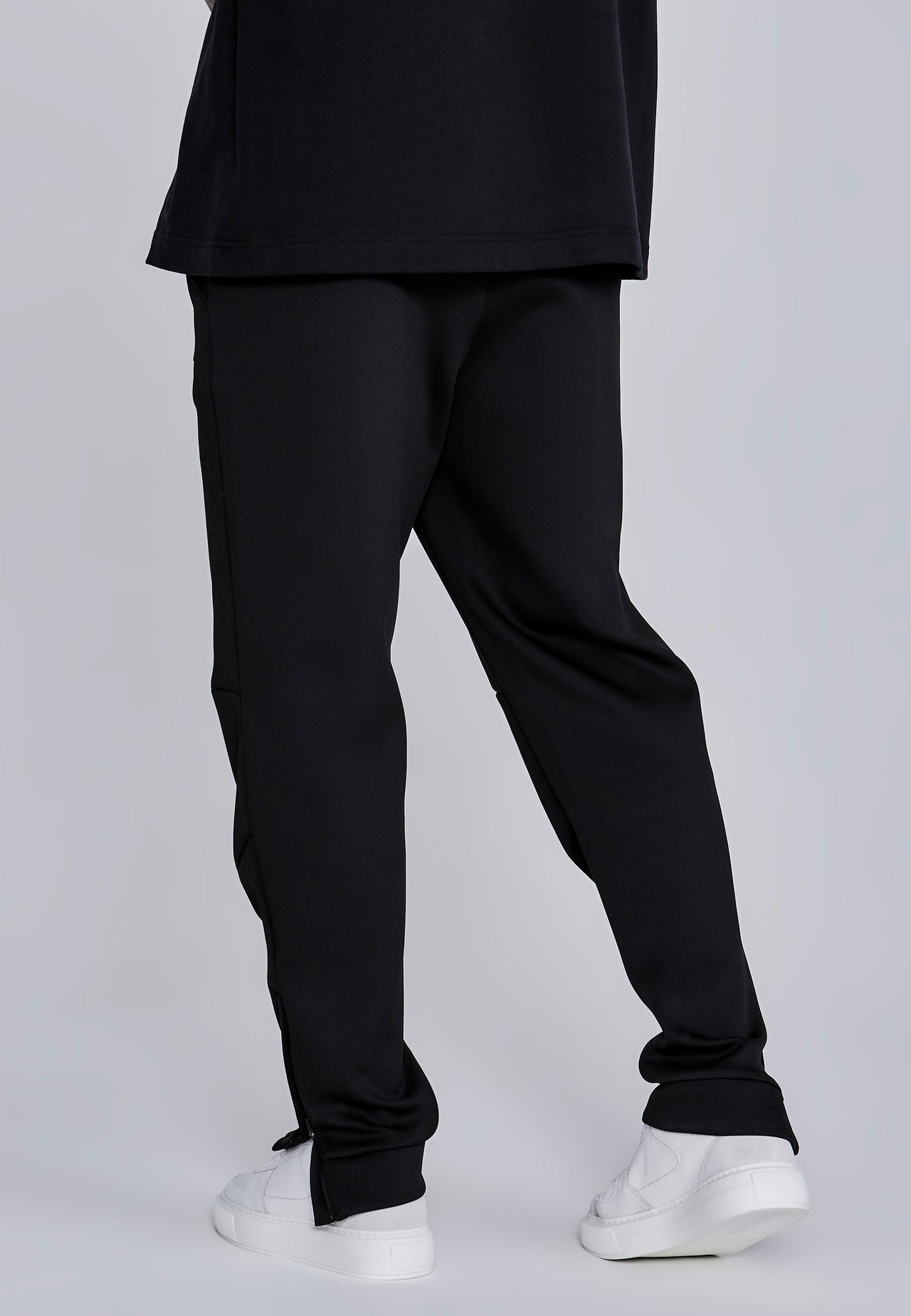 Black Essentials Poly Joggers (2)