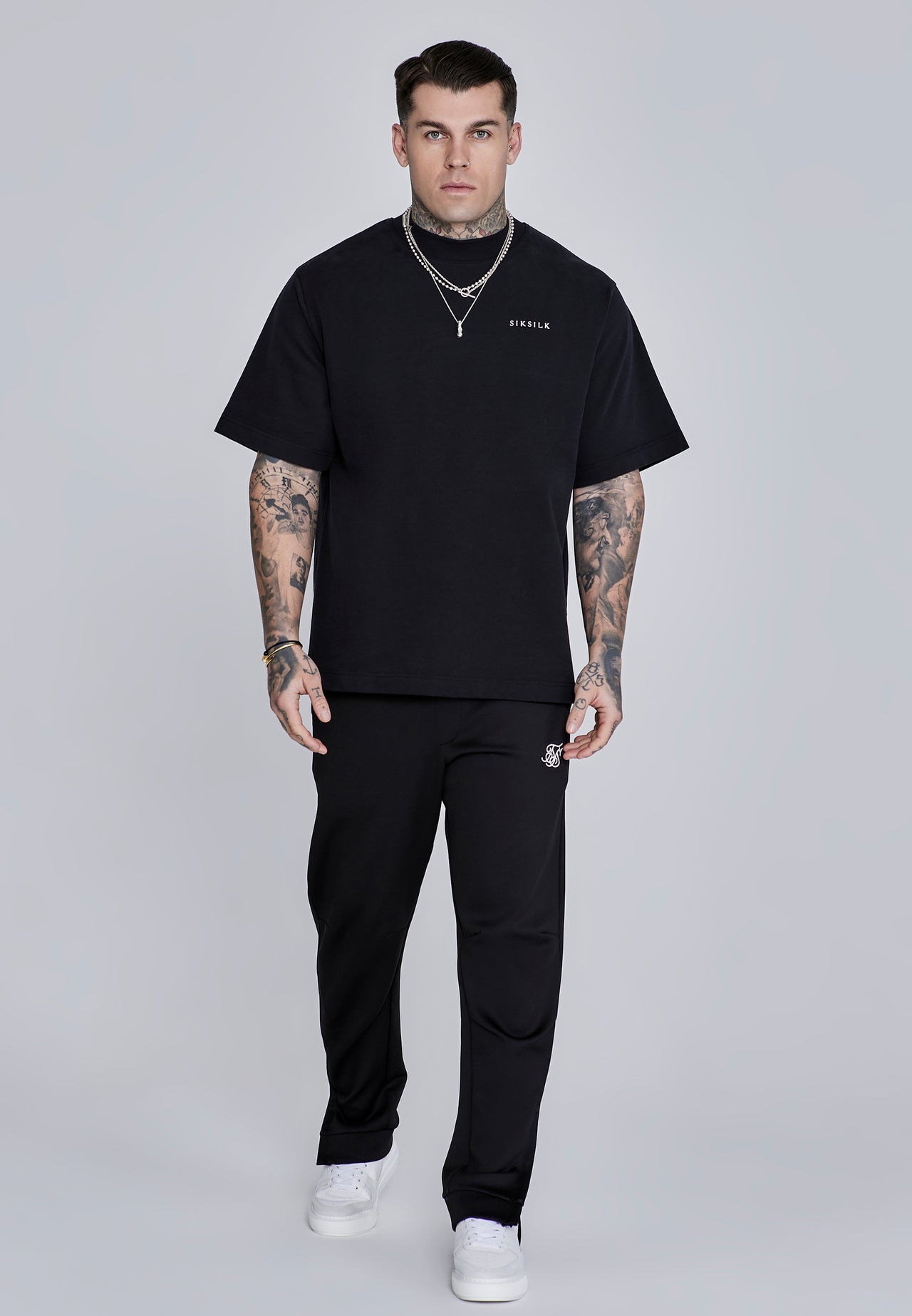 Black Essentials Poly Joggers (3)