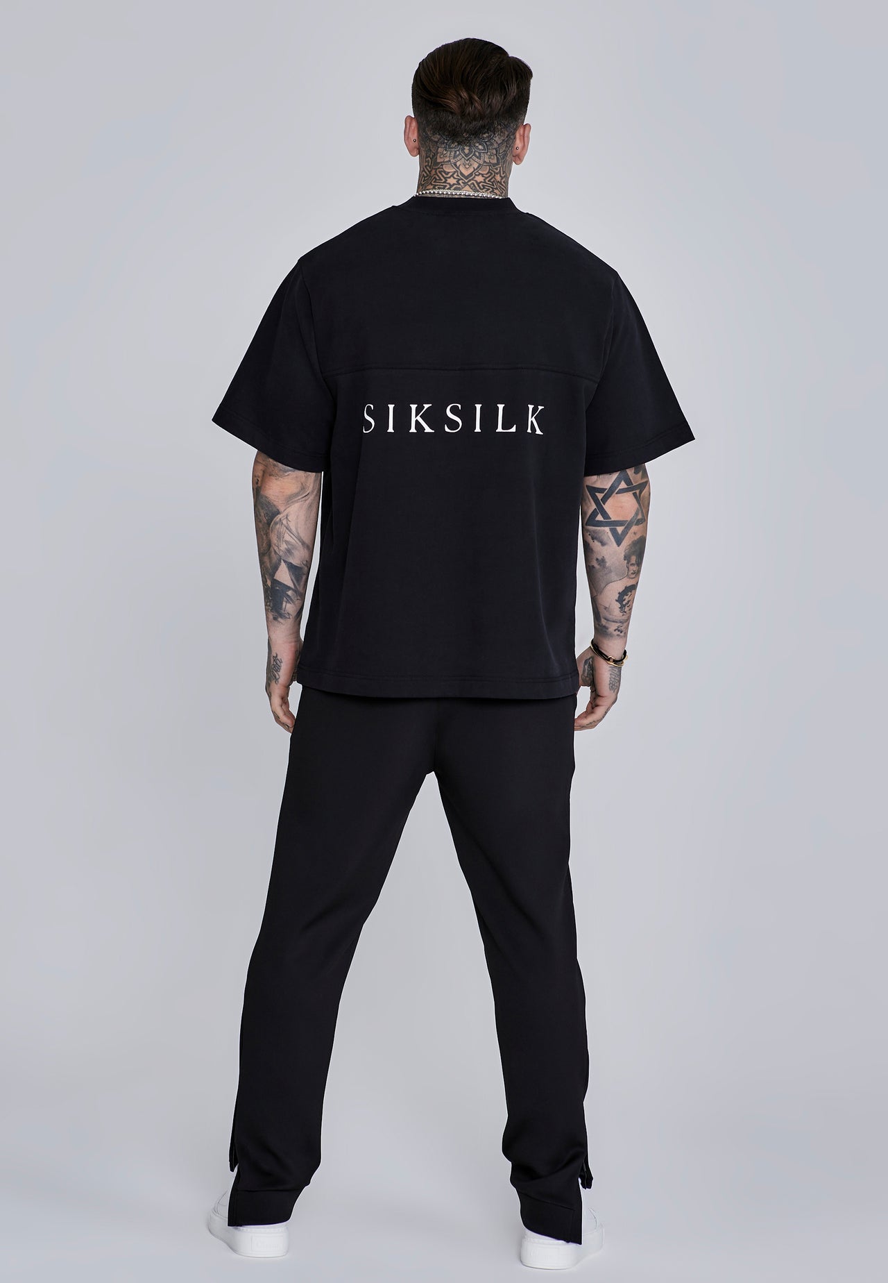 Black Essentials Poly Joggers (4)