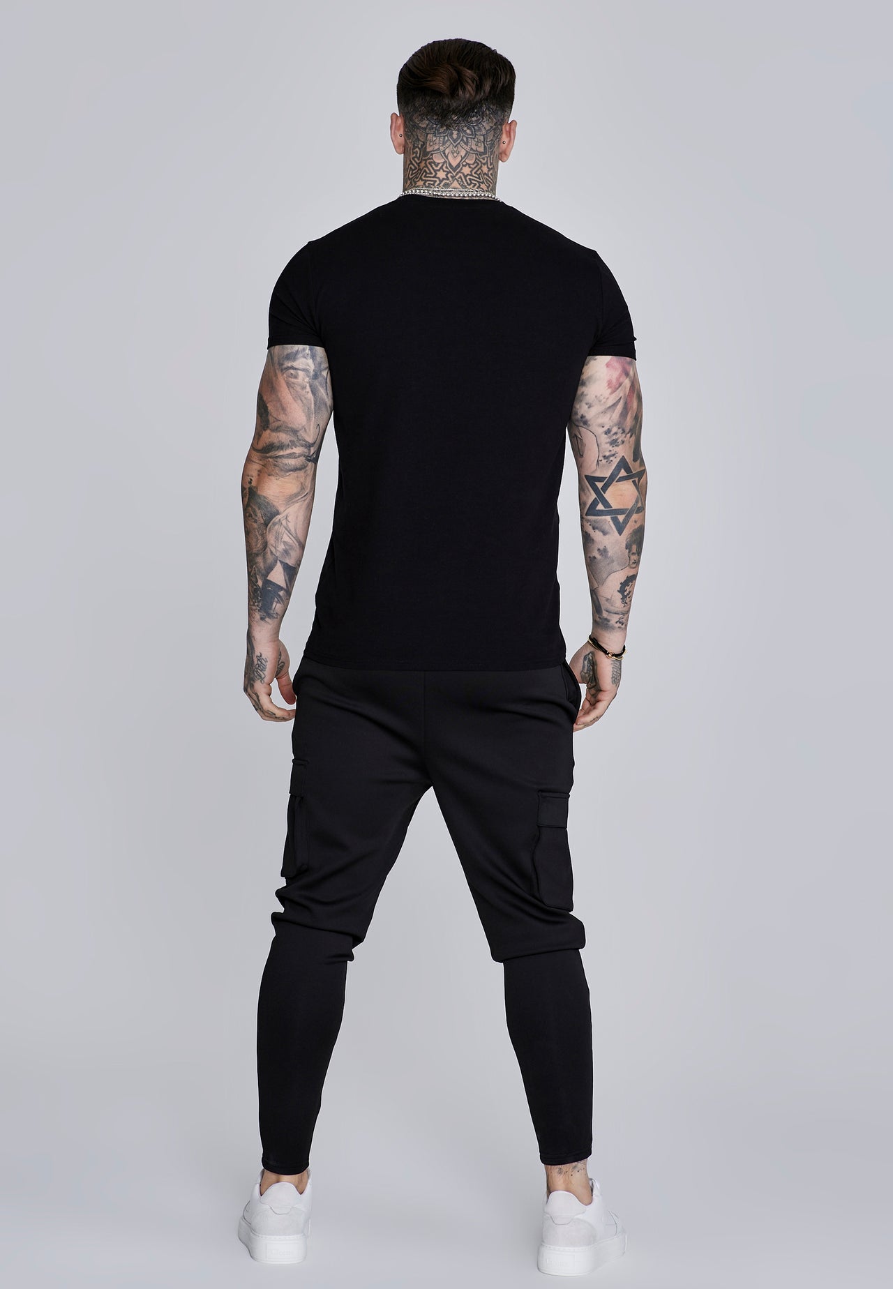 Black Essentials Poly Cargos (4)