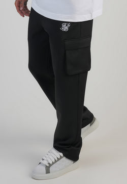Black Essentials Poly Cargos