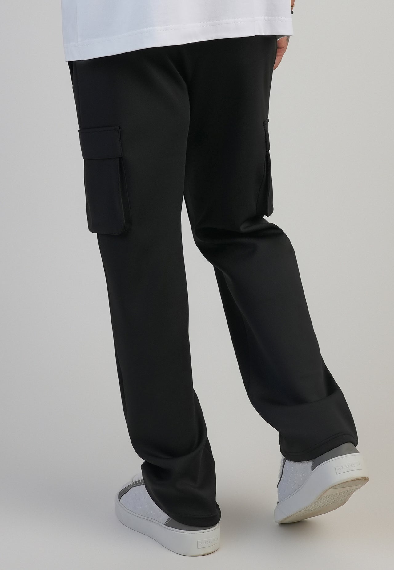 Black Essentials Poly Cargos (2)