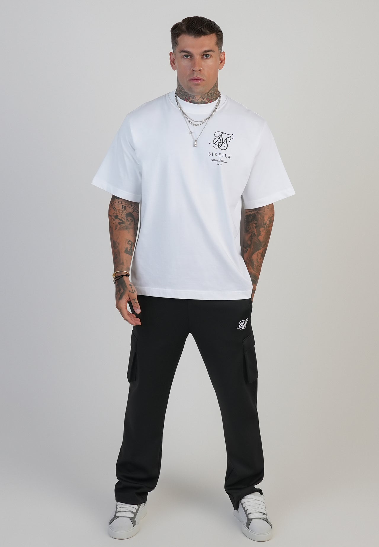 Black Essentials Poly Cargos (3)