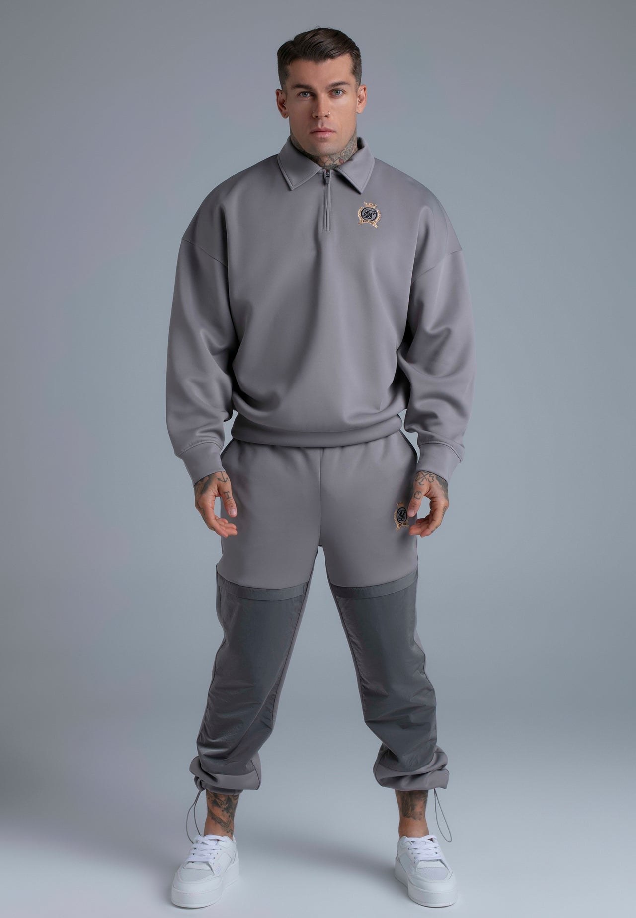 Grey Polo Zip Sweater (2)