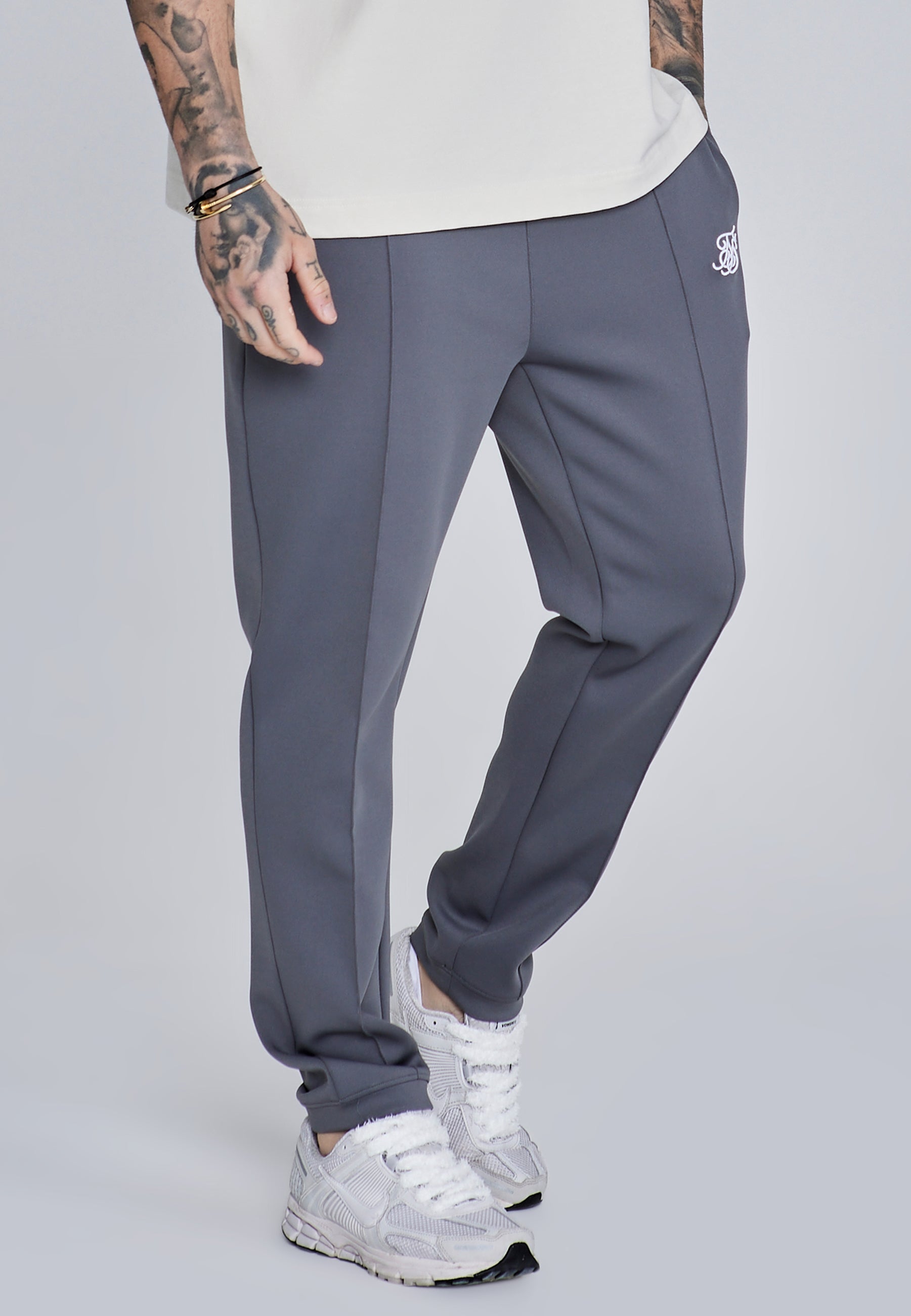 Dark Grey Essentials Pleated Pants