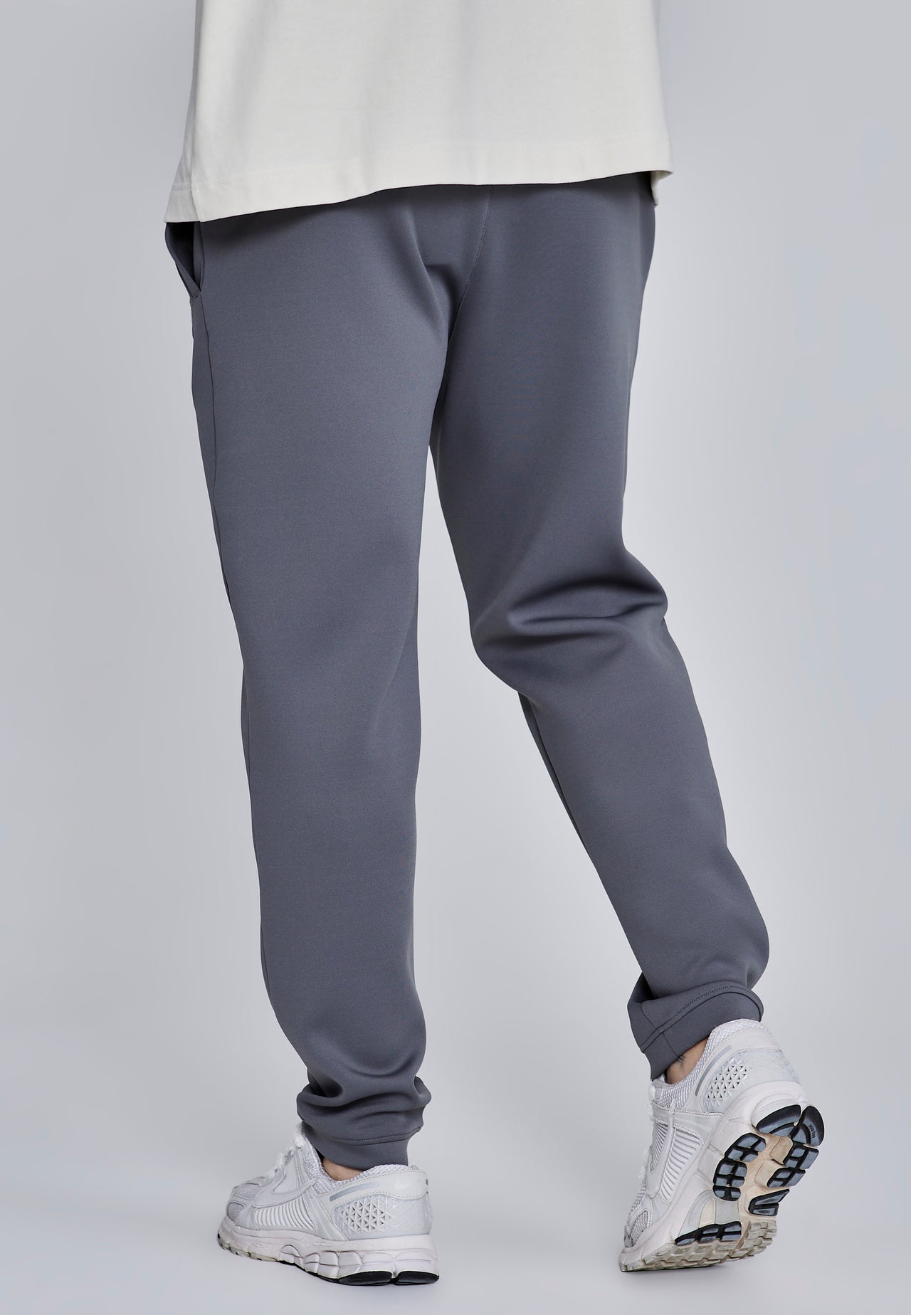 Dark Grey Essentials Pleated Pants (2)