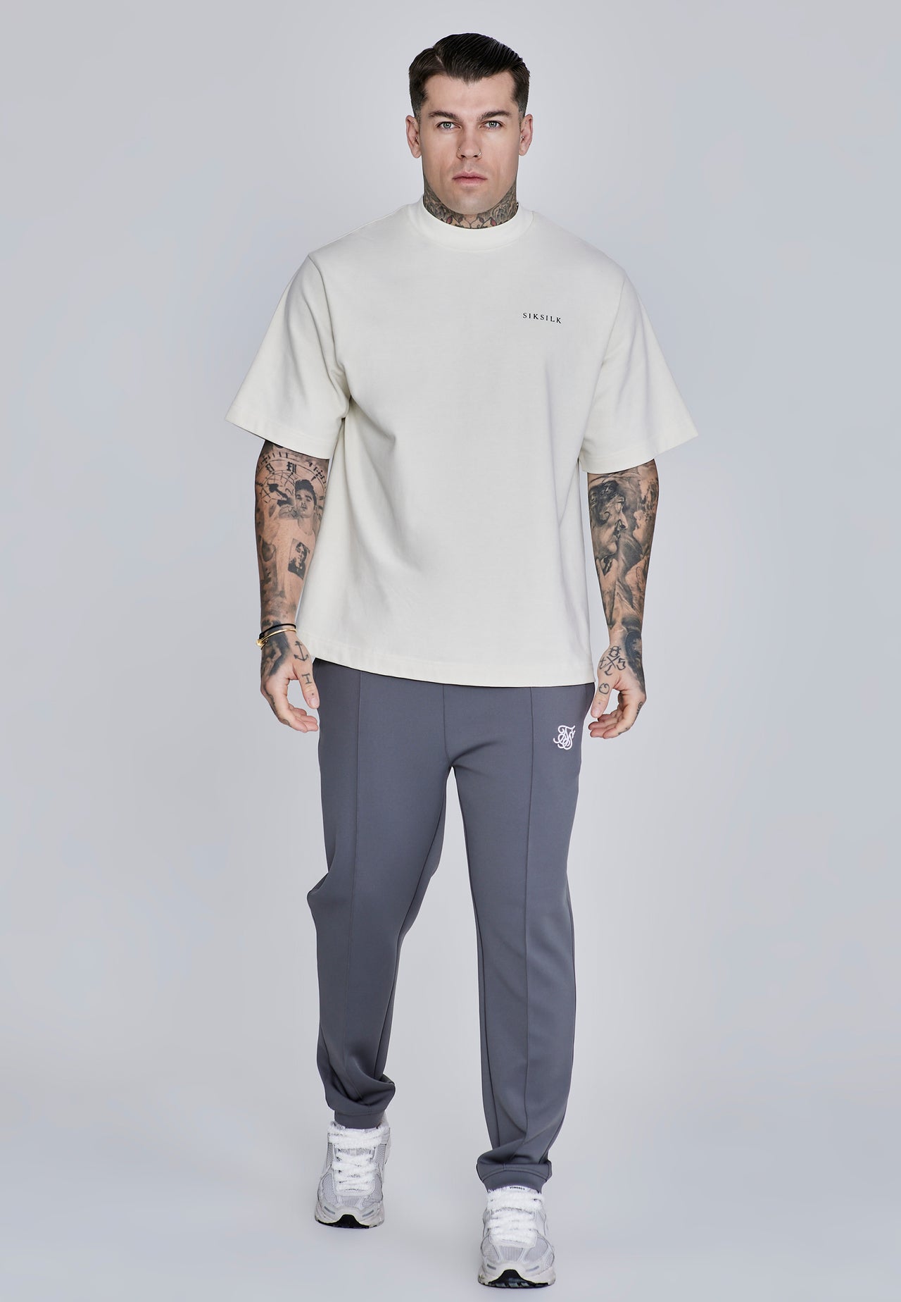 Dark Grey Essentials Pleated Pants (3)