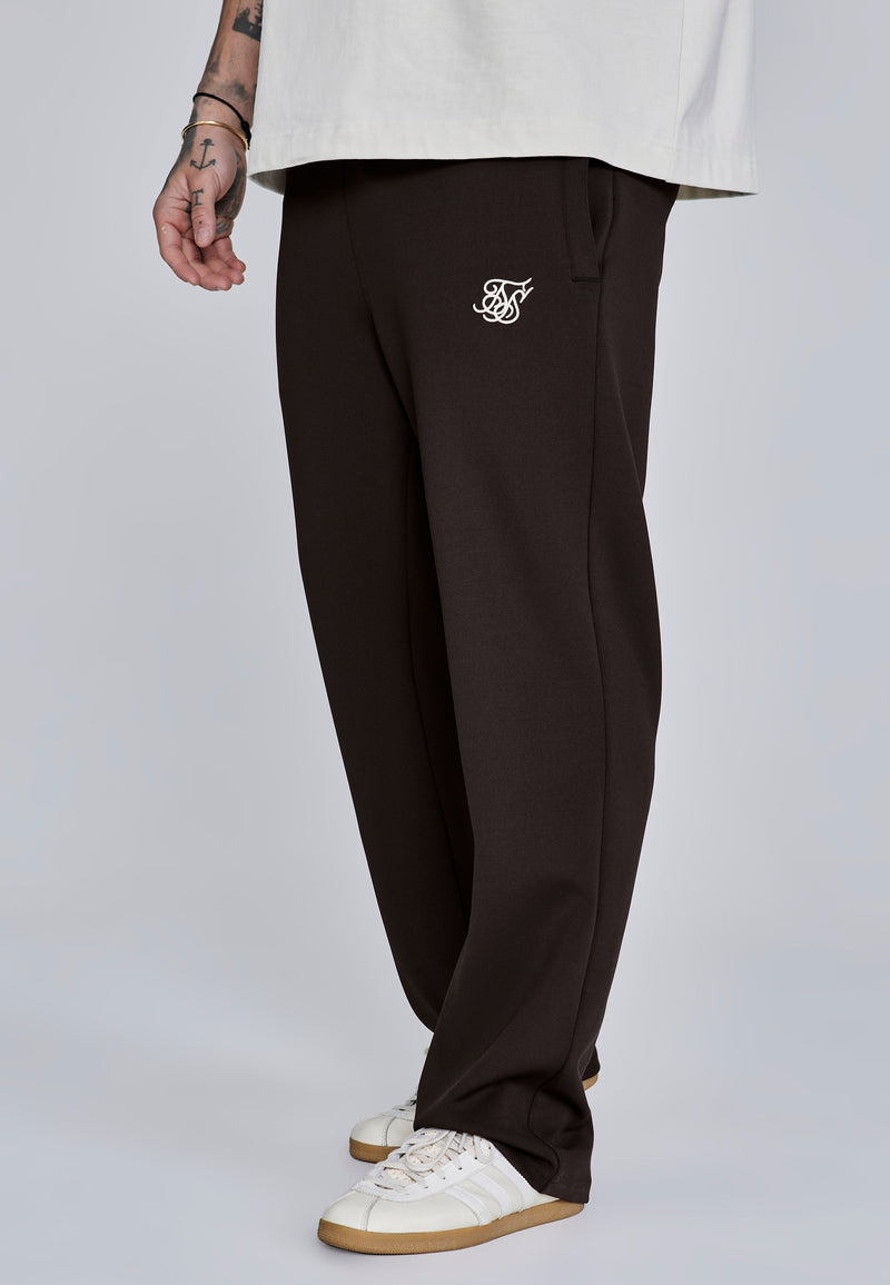Brown Essentials Poly Track Pants