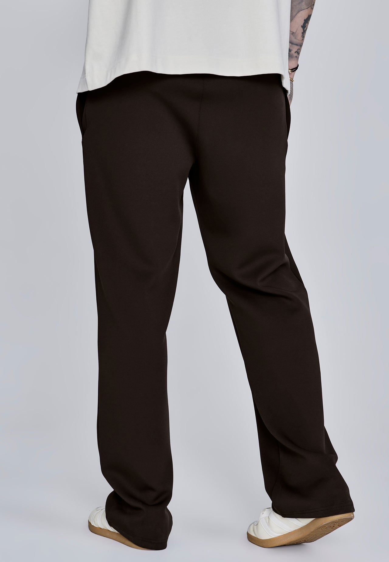 Brown Essentials Poly Track Pants (2)