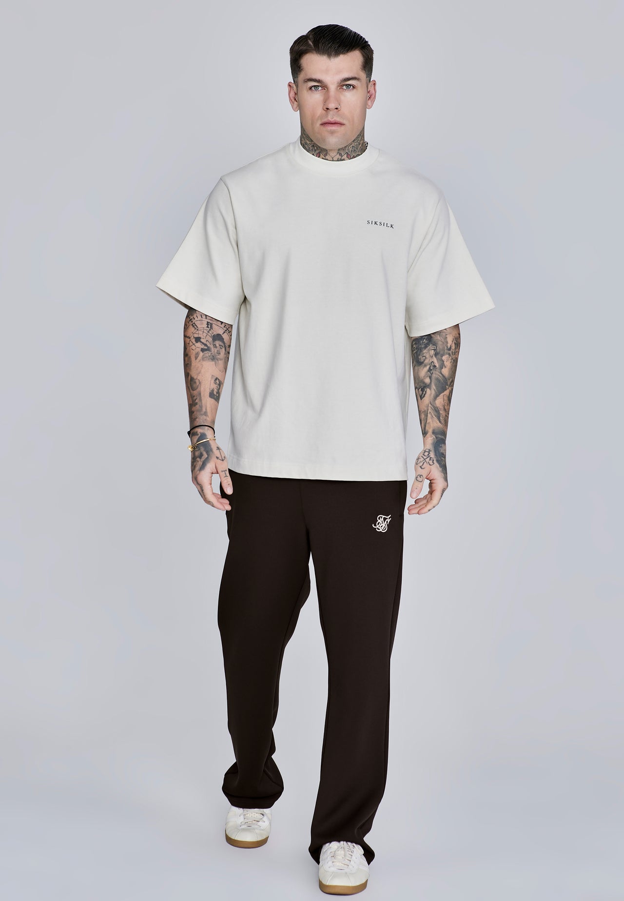 Brown Essentials Poly Track Pants (3)