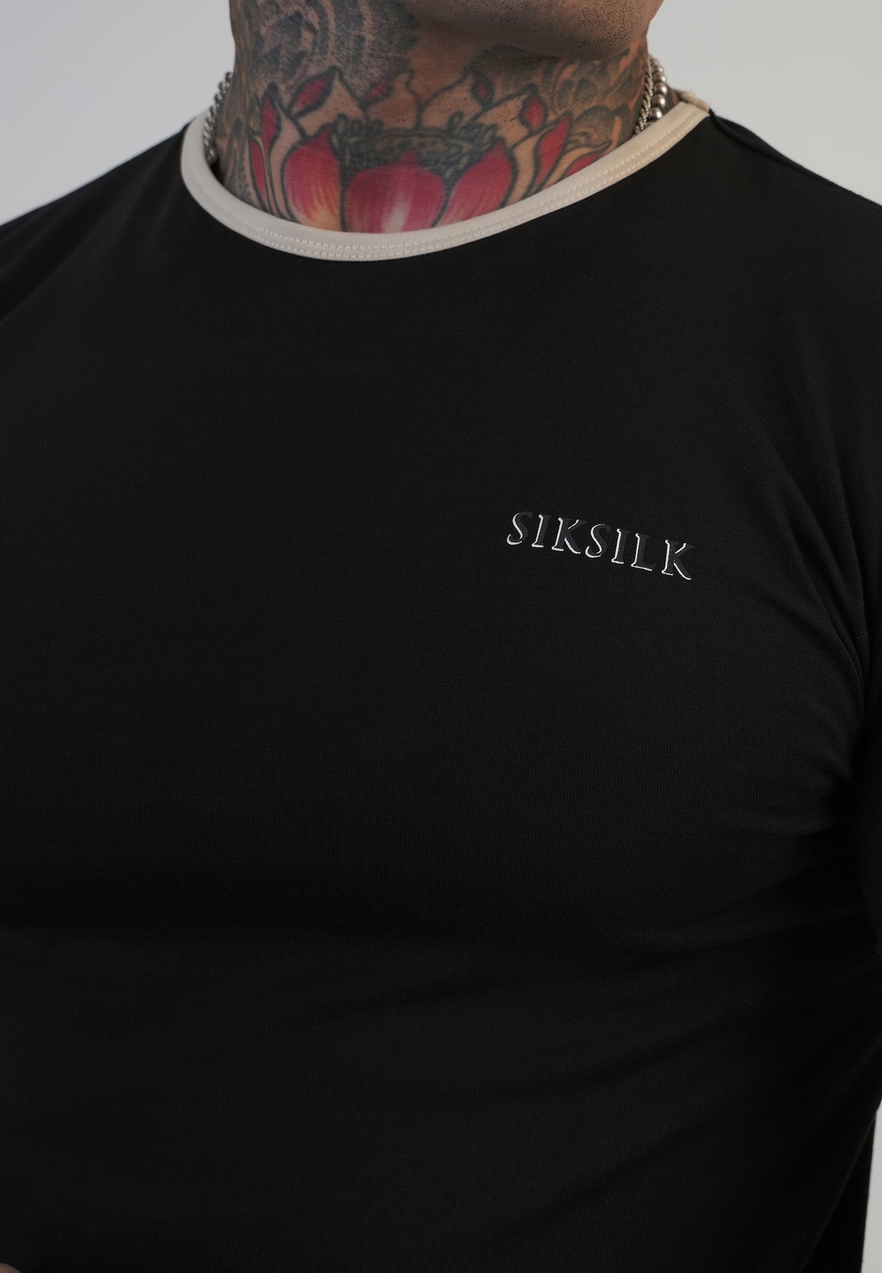 Black and Ecru Ringer T-Shirt (1)
