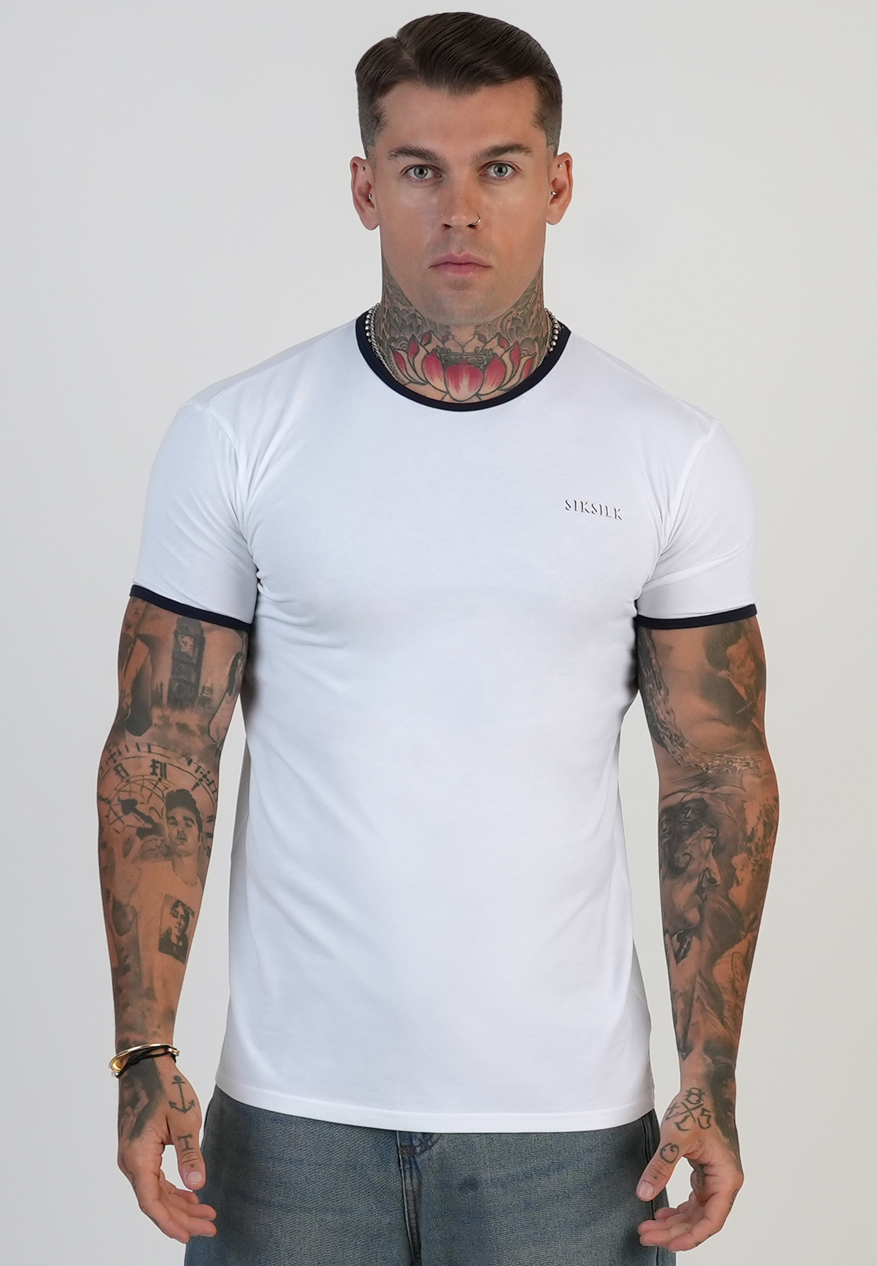 Navy Ringer T Shirt